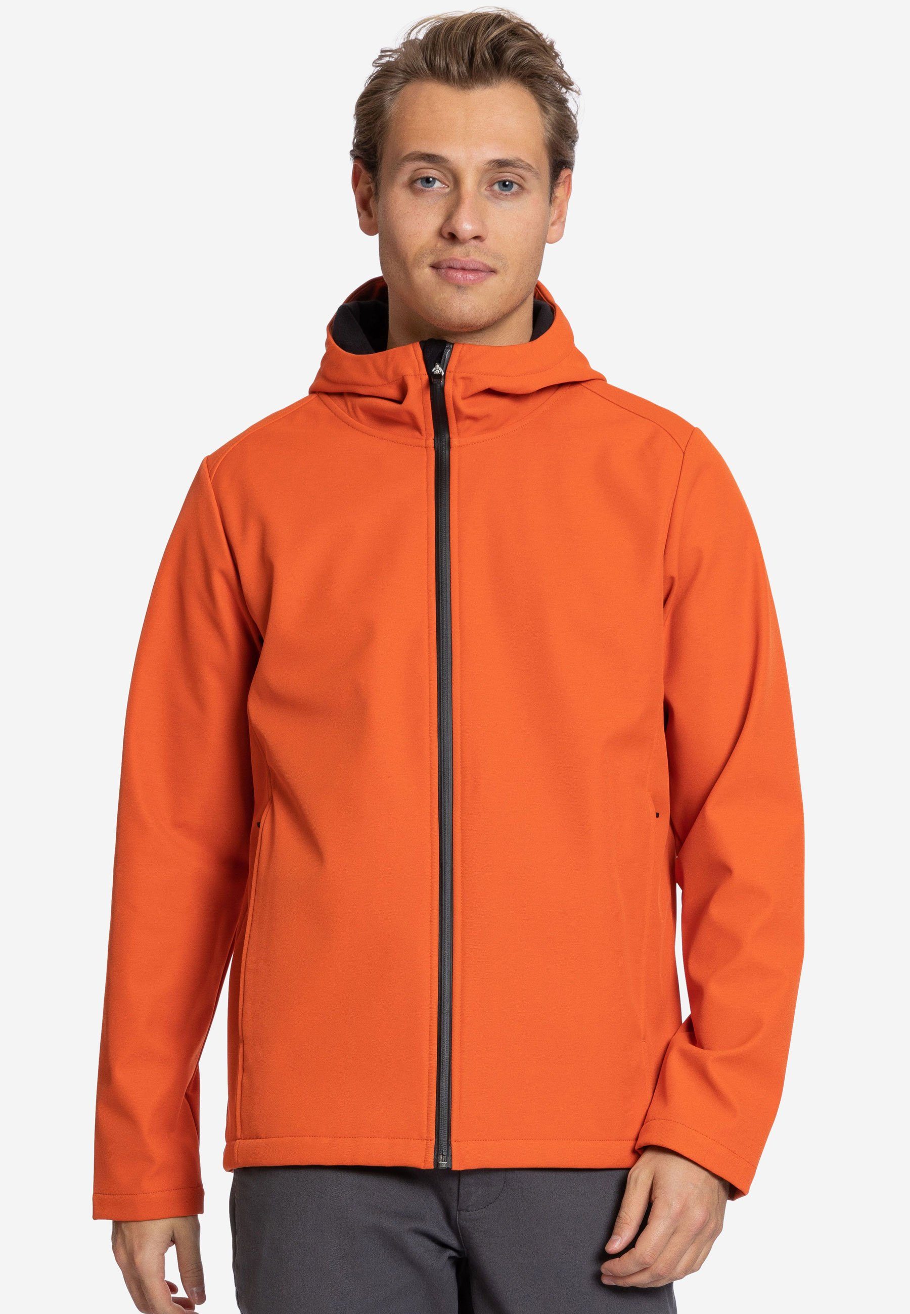 Elkline Softshelljacke Serious sportlich wasserabweisend mit mandarin Kapuze