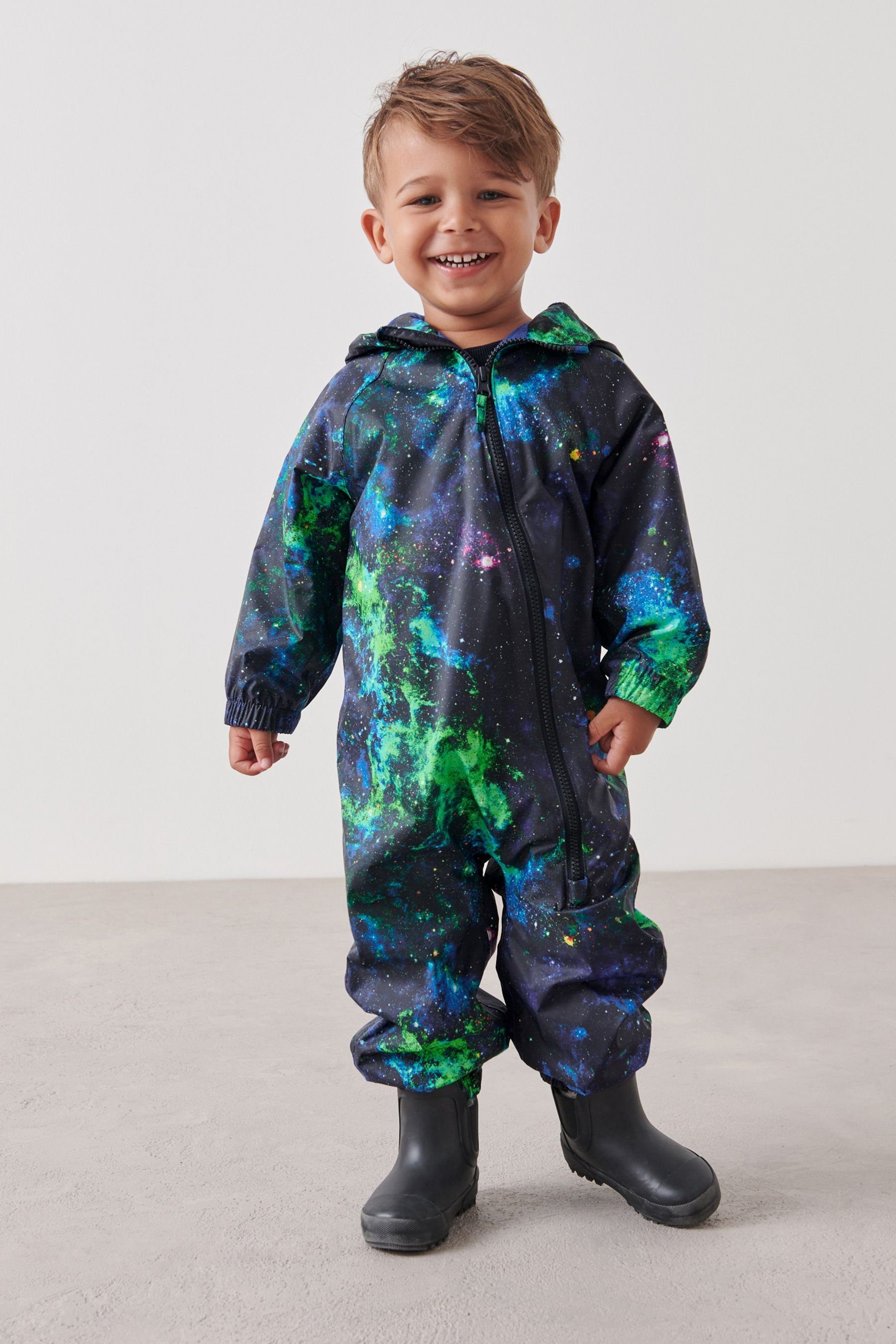 Galaxy Fleece-Futter mit (1-tlg) Matschanzug Print Regenoverall Next