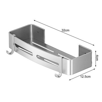 Rutaqian Duschablage Duschregal Duschablage Ohne Bohren, Badezimmer Regal, Duschkorb Ablagen Aluminum Selbstklebender Wandregal für Bad Küche