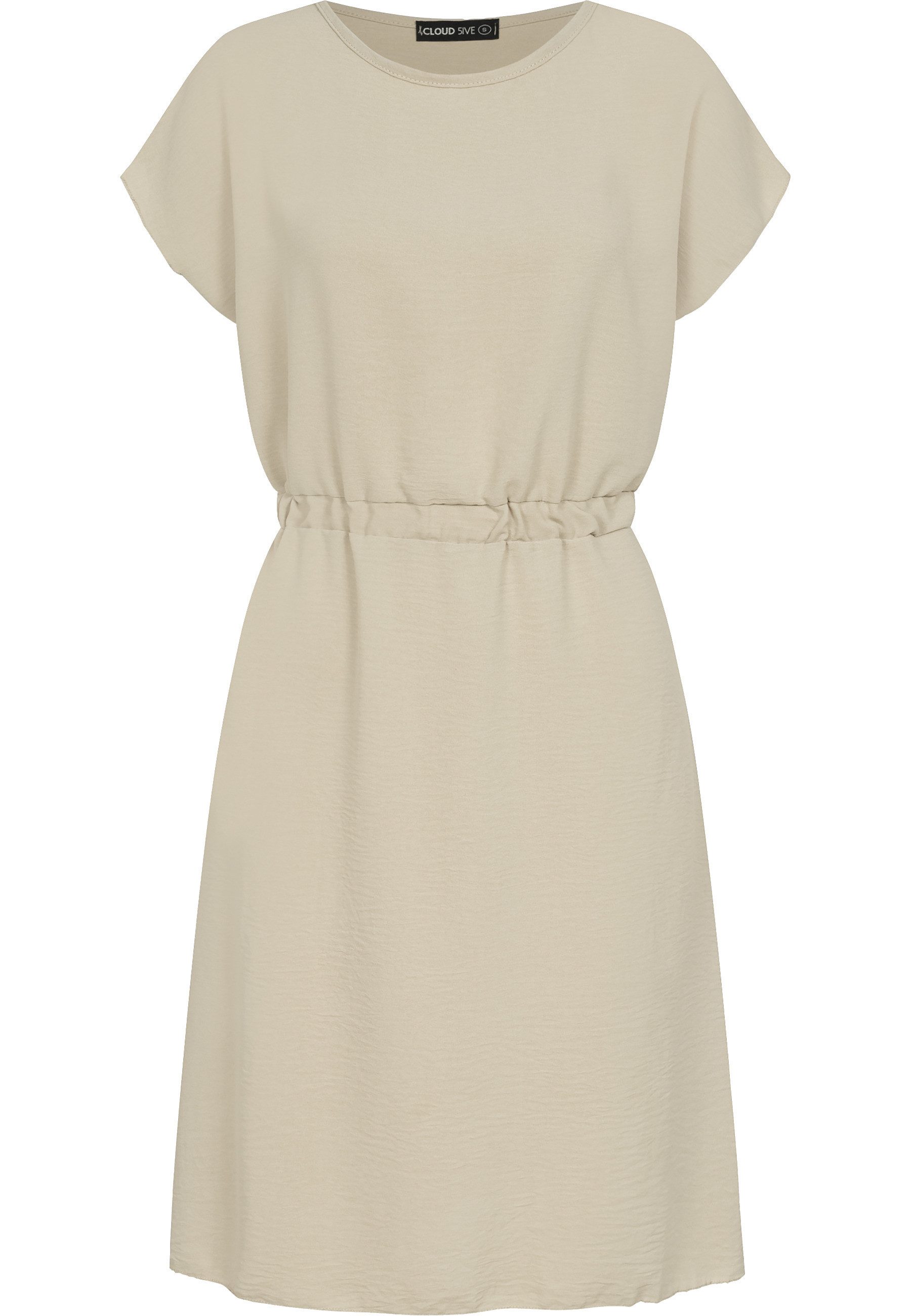 CLOUD 5IVE Shirtkleid CLOUD 5IVE Musselin T-Shirt-Kleid mit elastischem Taillenbund (1-tlg)