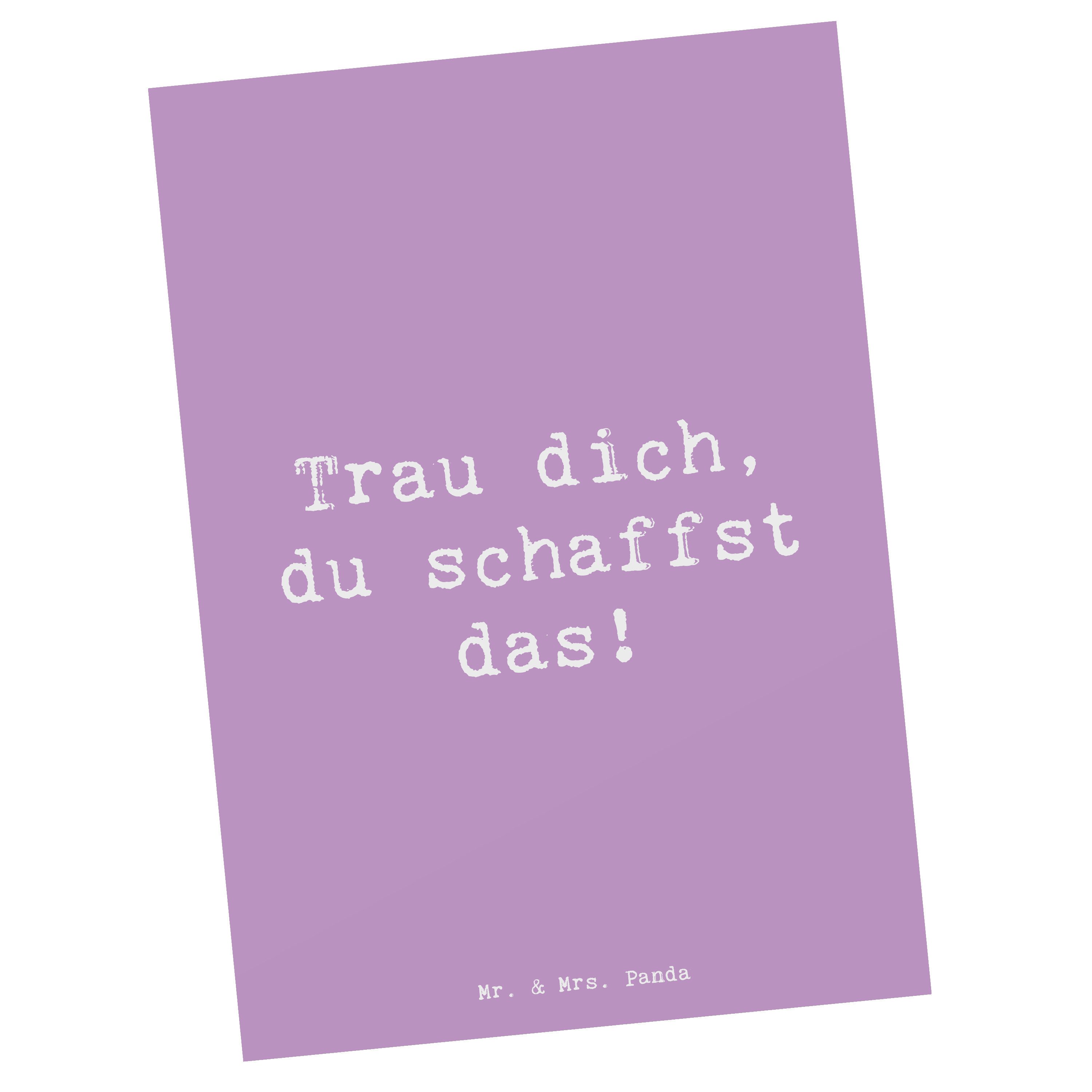 Postkarte Angst überwinden - Lavendeltraum - Geschenk, du schaffst das, Inspira