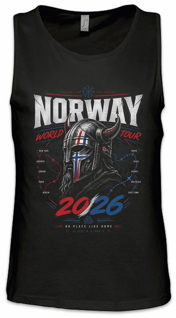 Urban Backwoods Tanktop Team Norwway Ärmelloses T-Shirt Norwegen Norwegian Vikings Wikinger Fußball WM Soccer Football