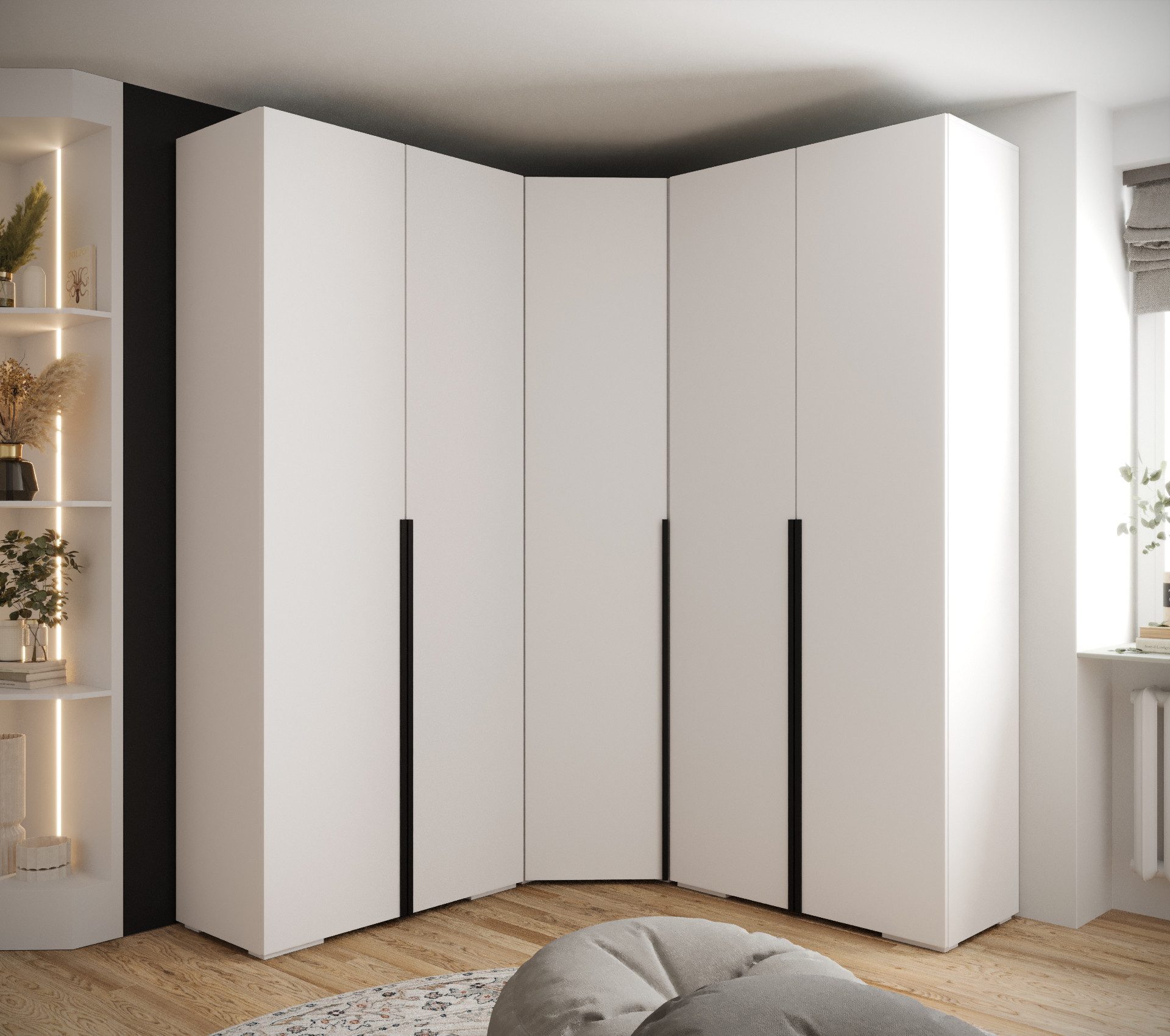ABIKS MÖBEL Kompaktgarderobe INOVA 1 SATZ 5 Möbelset, Garderobe mit Kleiderstange und Regalen