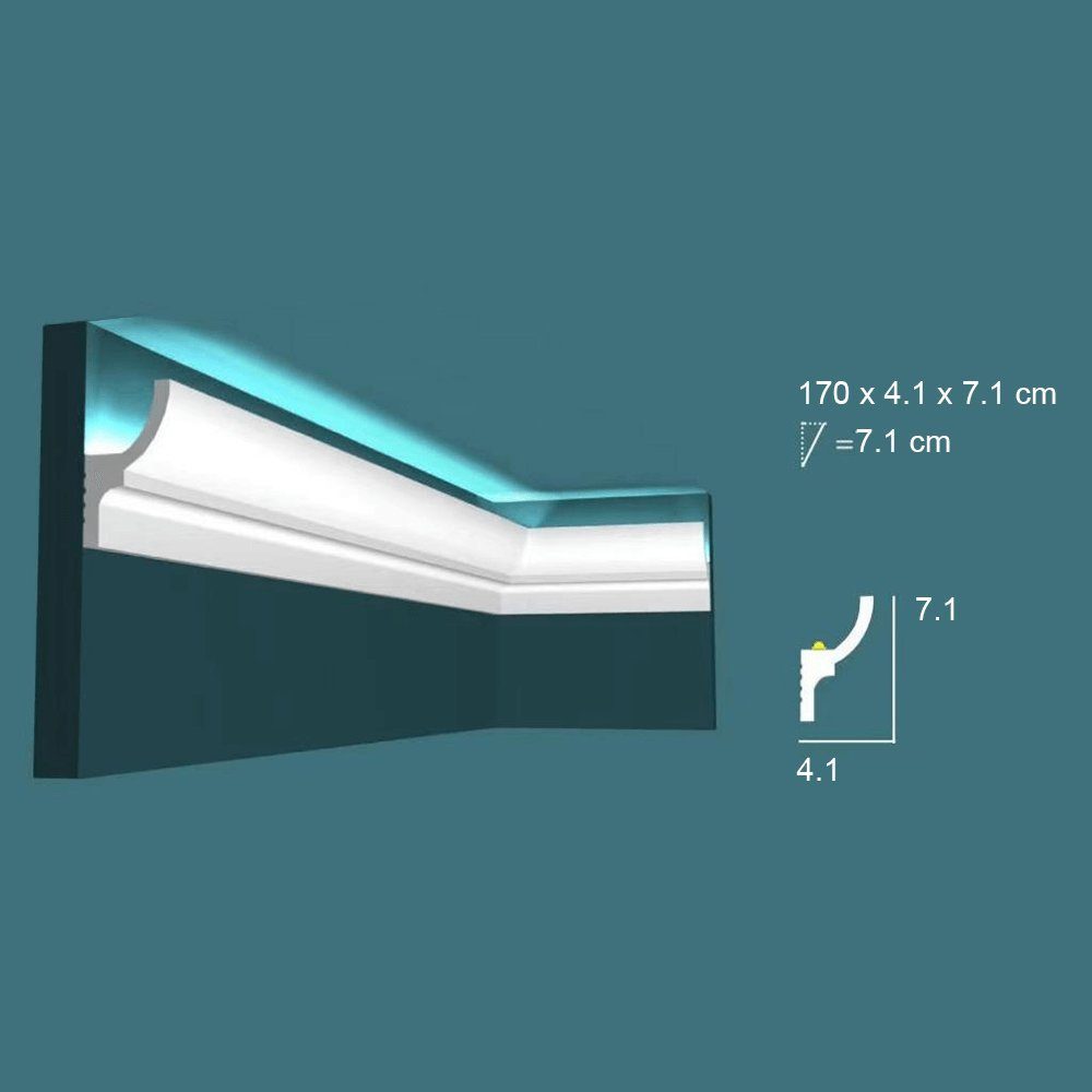 Thumbnail - BaukastenStore Abschlussleiste Muster LED Sockelleisten & Deckenleisten, INO-11 - 4.1x7.1cm