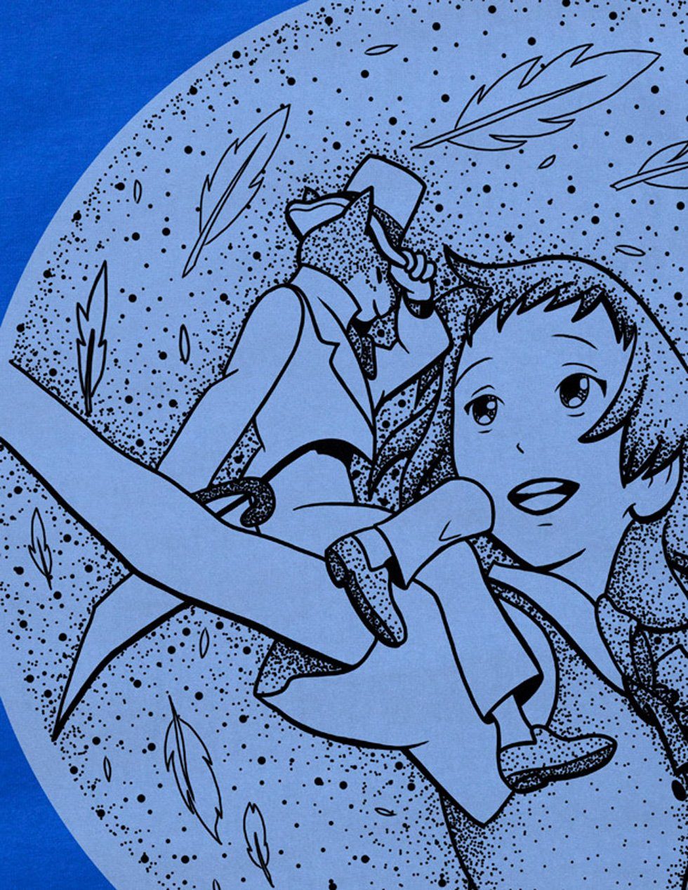 anime Königreich T-Shirt film blau Print-Shirt style3 Herren Katzen manga japan Dot der