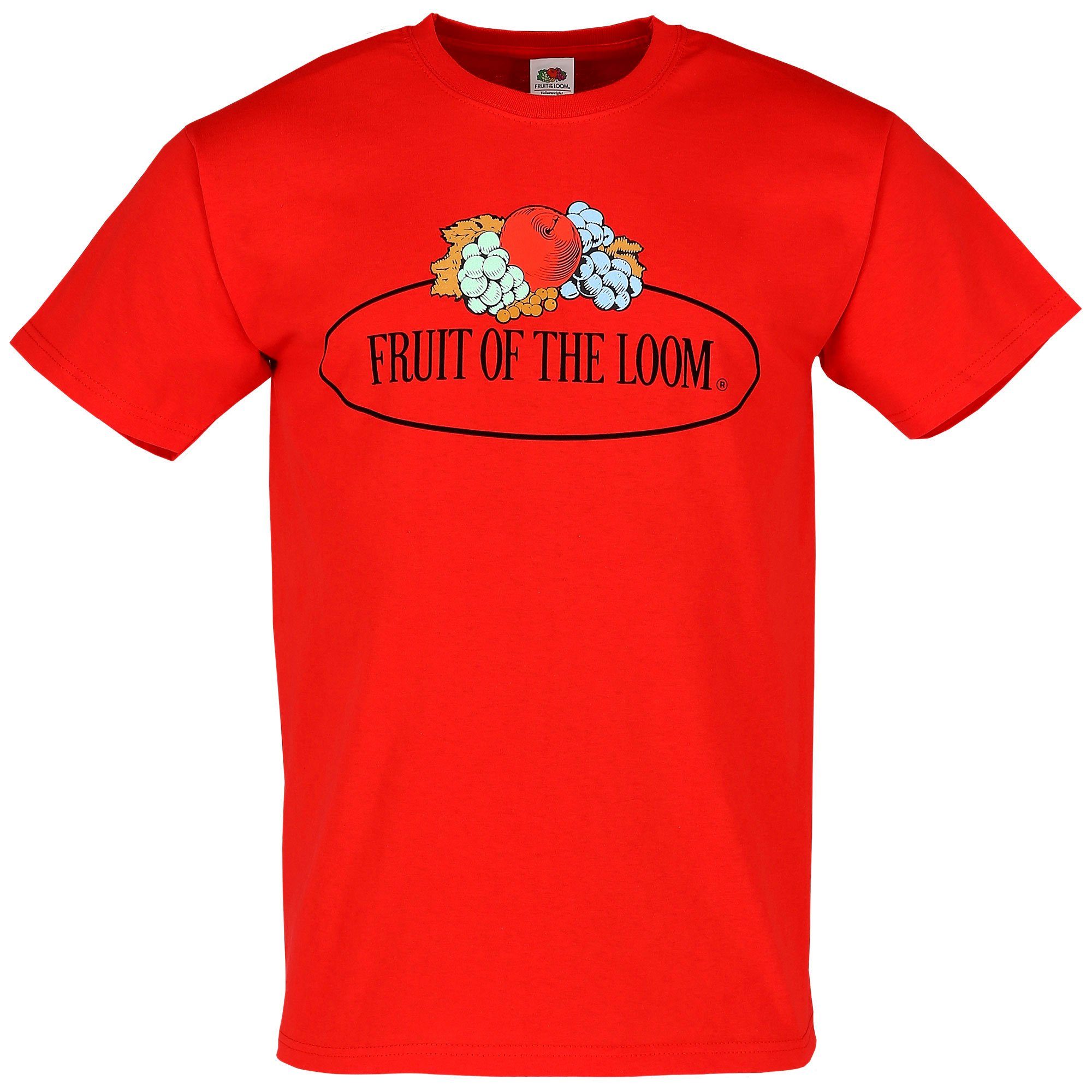 Vintage of Loom Fruit the T-Shirt Fruit Logo the Fruit of Loom of mit Rundhalsshirt rot the Loom