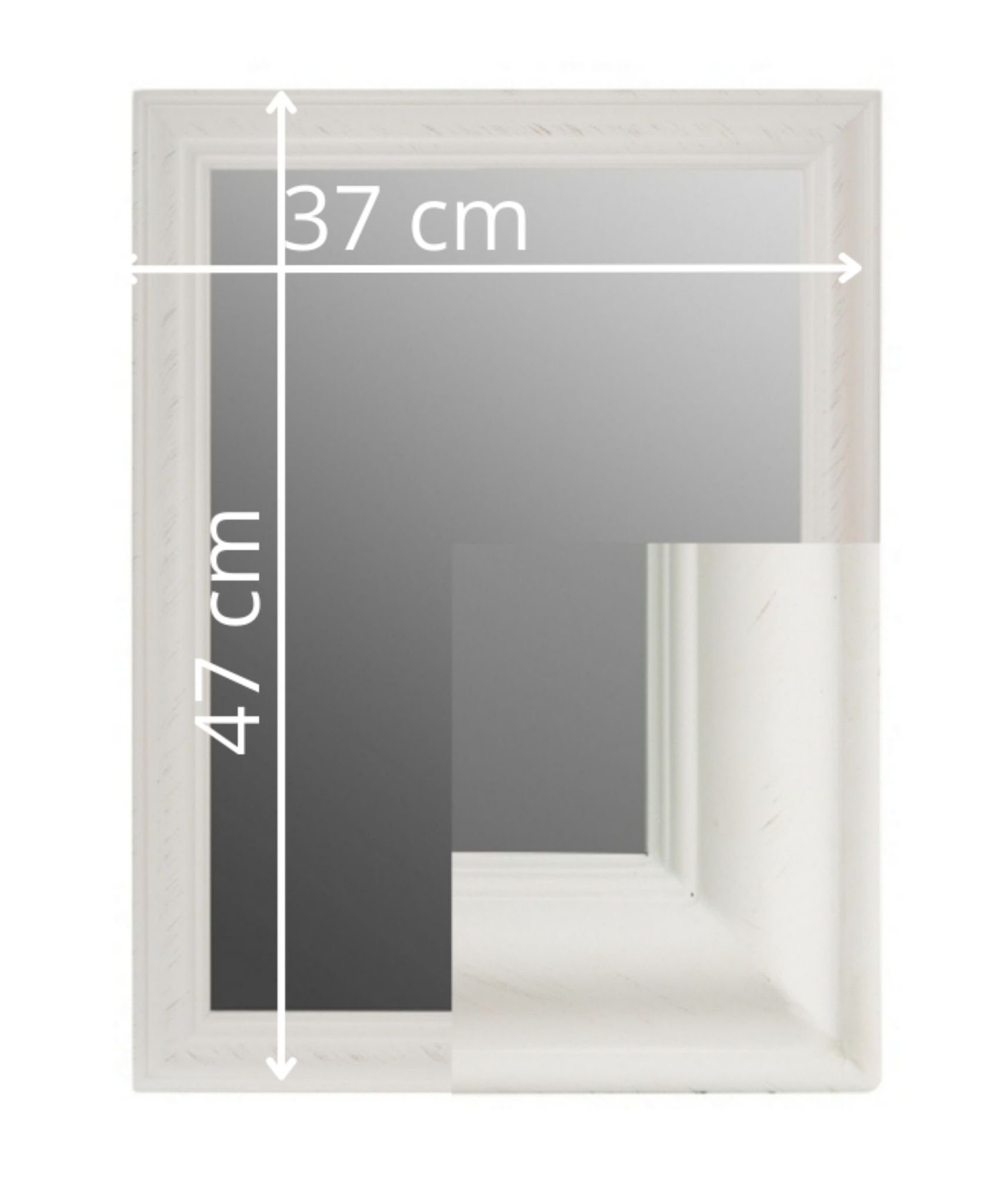 Spiegel silber schlicht Badspiegel Wandspiegel 37x47x3 Wandspiegel 37x47x3, Landhausstil silber Silber Wandspiegel: | elbmöbel cm