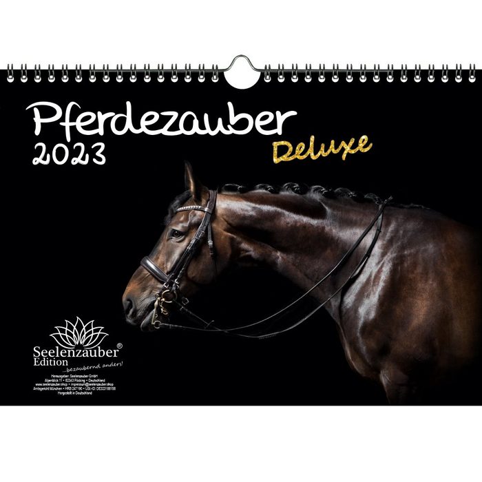 Seelenzauber Wandkalender Pferdezauber DELUXE DIN A4 Kalender für 2023 Pferde - Seelenzauber