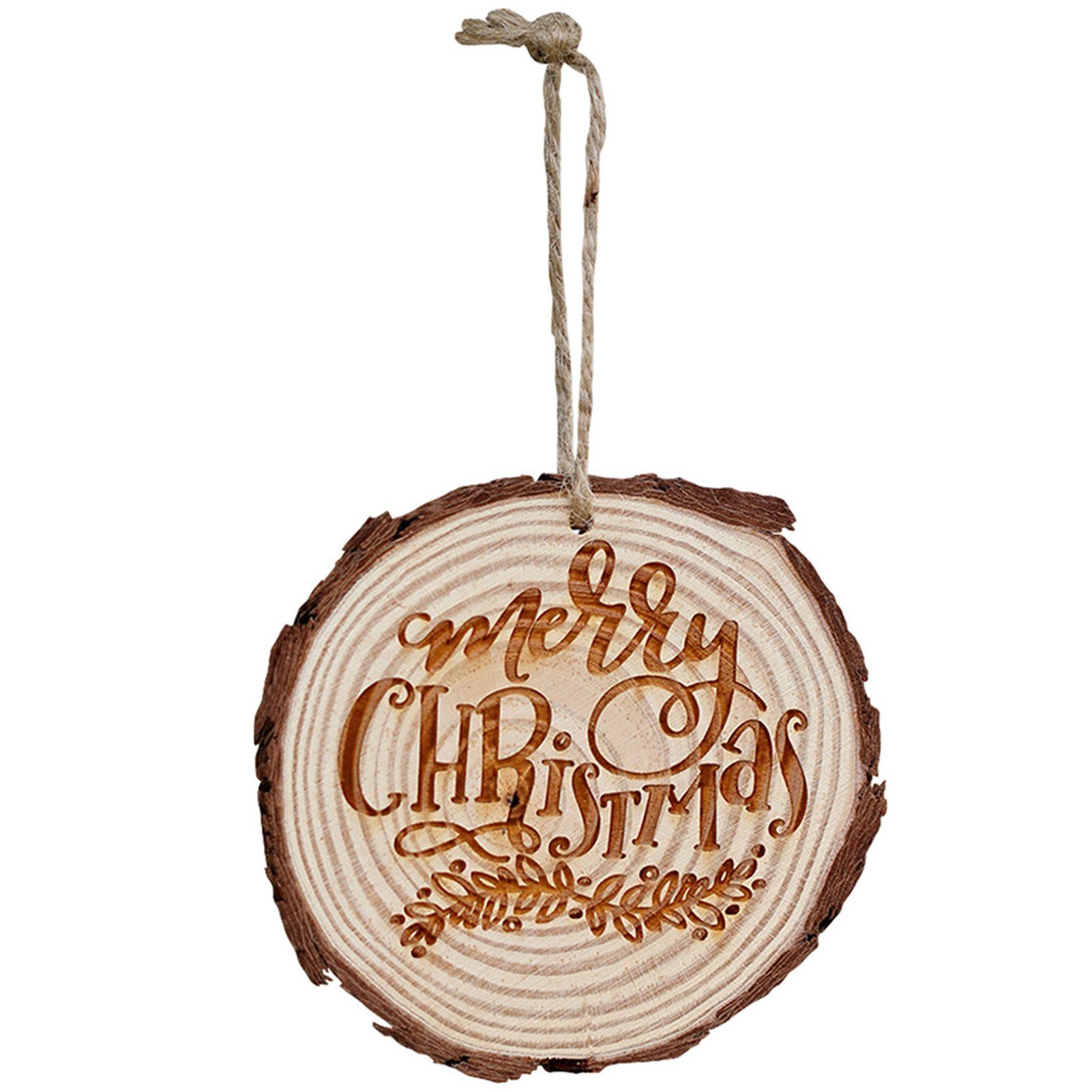 Blusmart Christbaumschmuck Holz, Aus Anhänger, Geschnitzter Mode Scheiben, Runde jm02073 Weihnachtsbaum