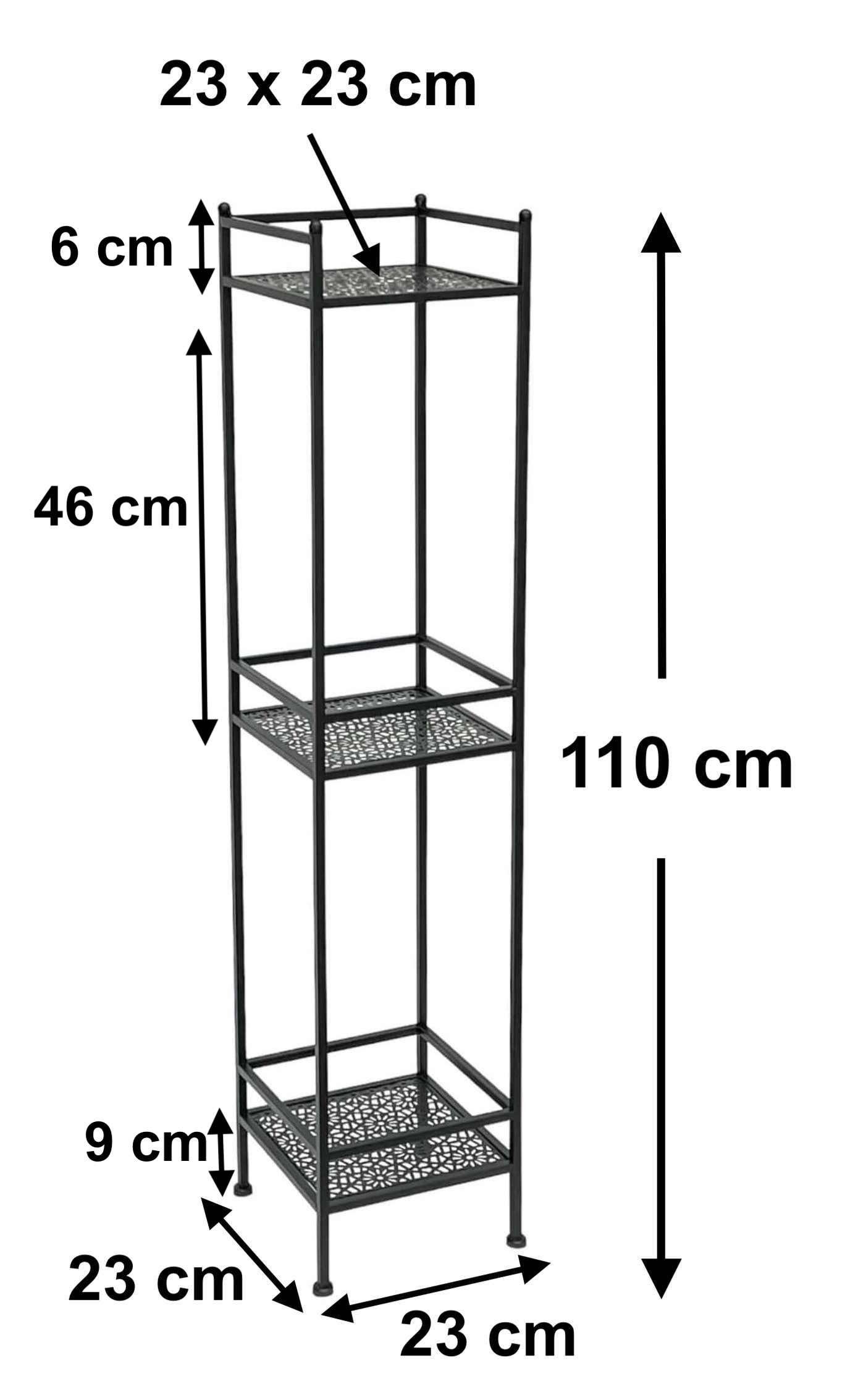 DanDiBo Standregal Schwarz Metall Schmal Stehend günstig online kaufen