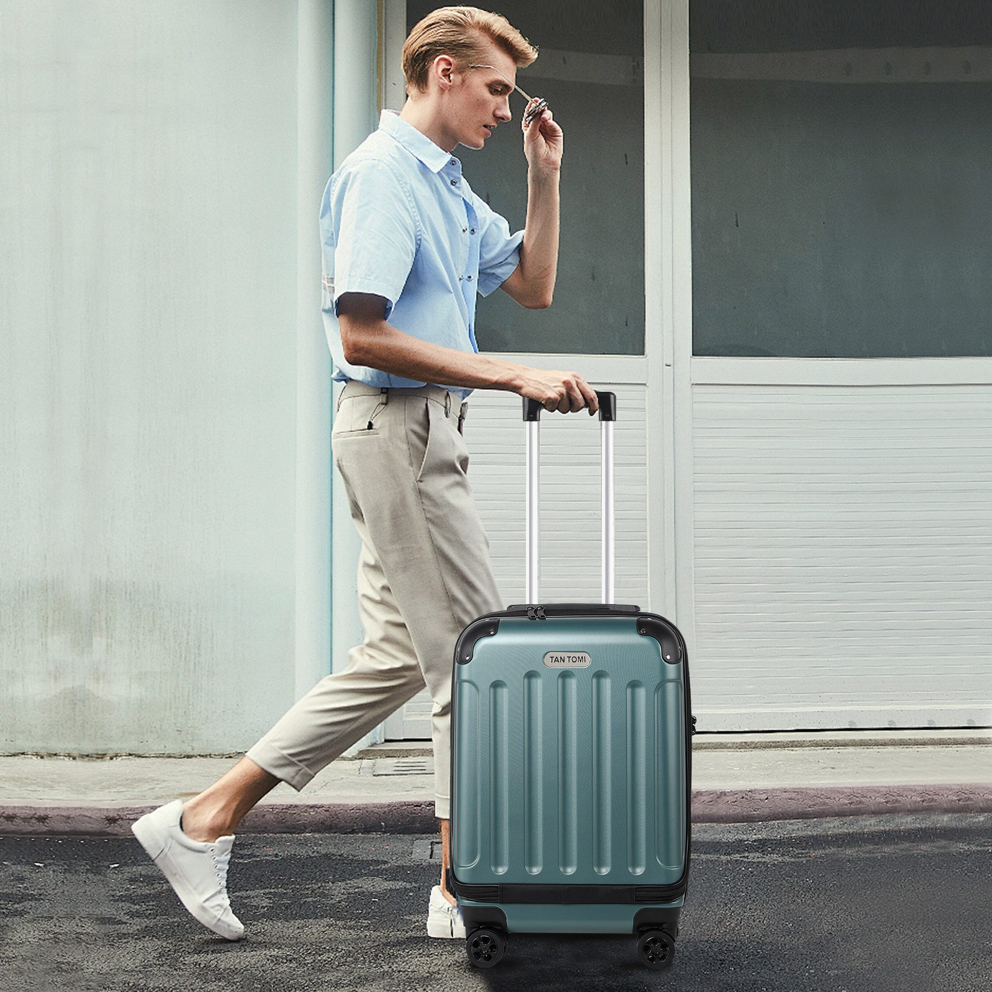 TAN.TOMI Hartschalen-Trolley Laptopfach vorne Koffer Handgepäck Hartschalen günstig online kaufen