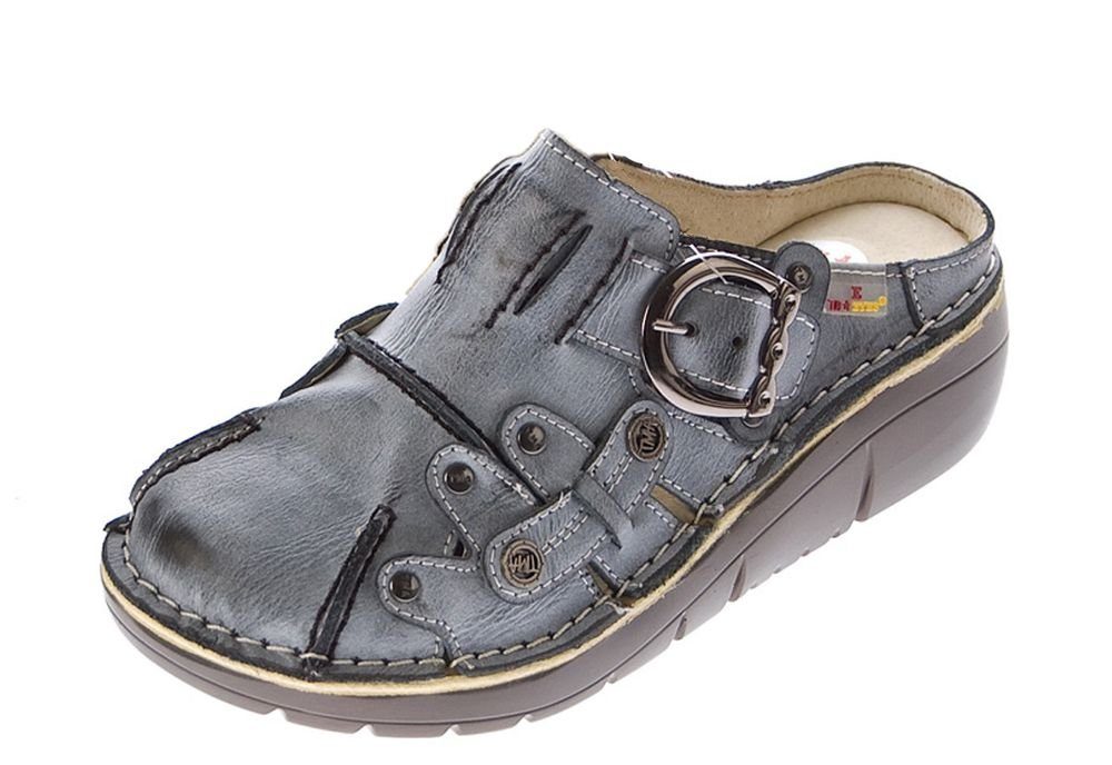 TMA »Leder Clogs Schuhe Pantoletten TMA 8890 Sandalen« Pantolette Used-Look  bzw. Vintage-Look, Nieten online kaufen | OTTO