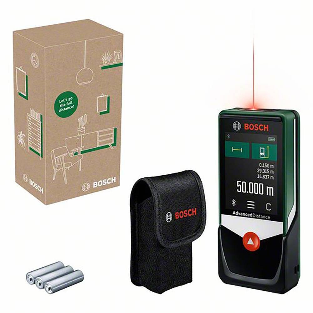 Bosch Home & Garden Entfernungsmesser Digitaler Laser-EntfernungsmessereCommerce-Karton 06036722Z0, Bluetooth, Touchscreen