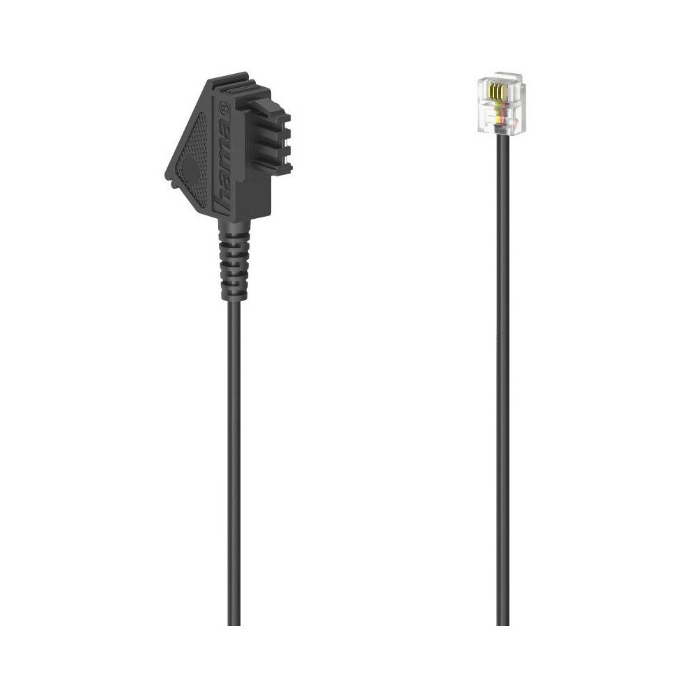 Hama Telefonkabel 15m TAE-F zu Modular 6p4c schwarz. Smartphone-Adapter