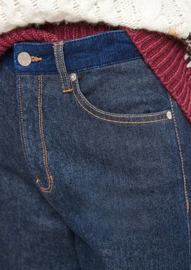 s.Oliver 5-Pocket-Jeans »Regular: Jeans mit Cord-Bund« Waschung