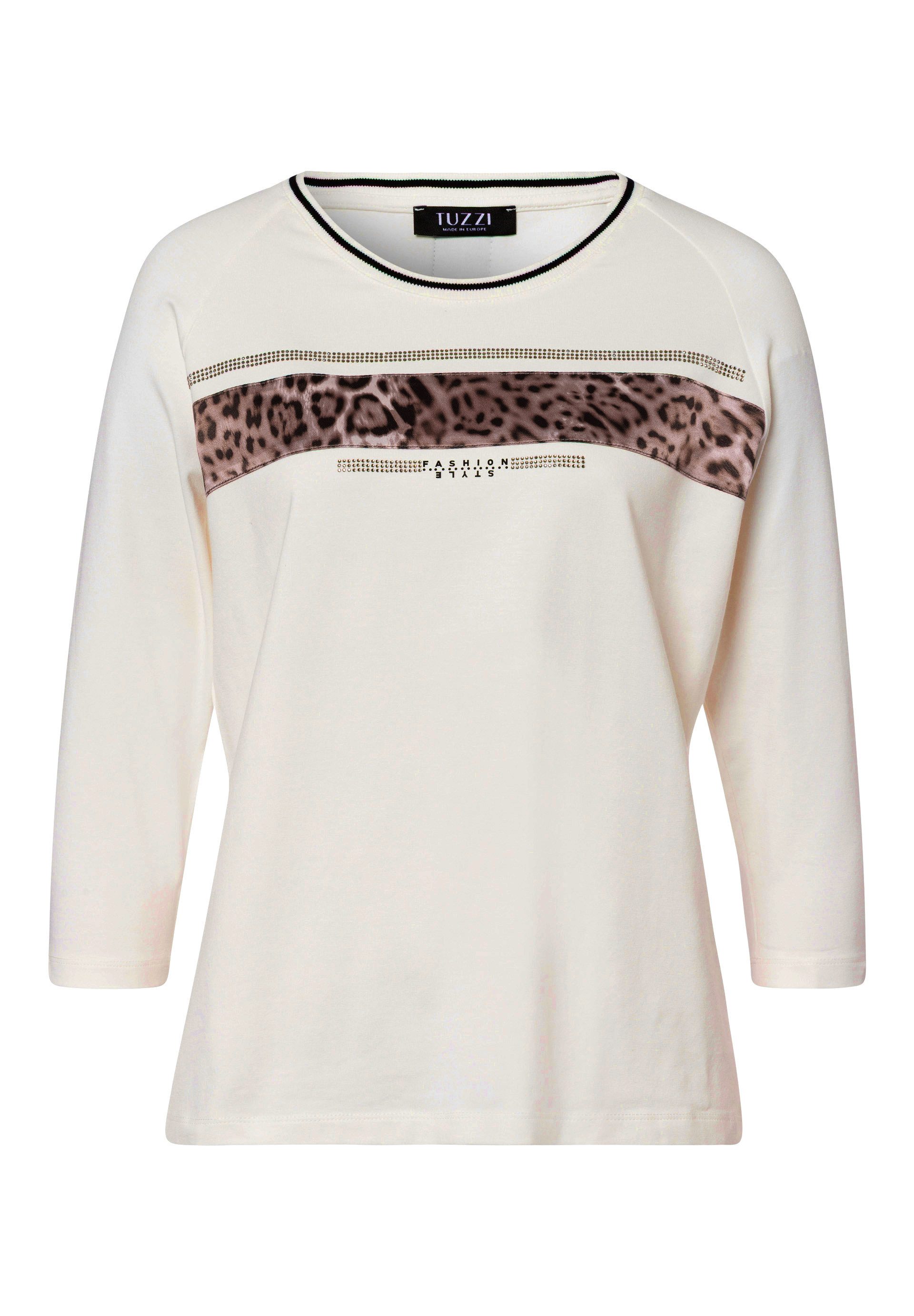 TUZZI 3/4-Arm-Shirt mit Animal-Detail