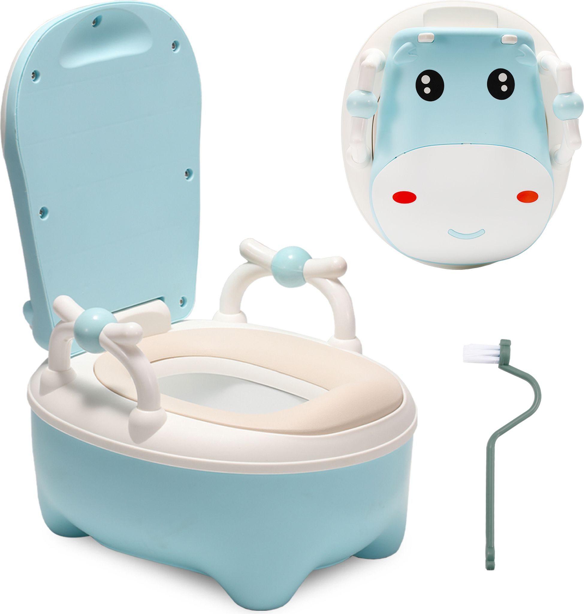 FELIXLEO Toilettentrainer Kindertoilette Töpfchen, Toilettentrainer 0-6 Jahre Blau, (1-tlg)