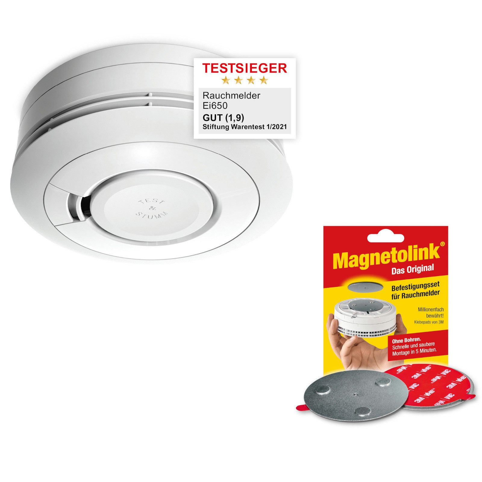 Ei Electronics Ei Electronics Ei650 Детектор диму Inklusive Magnetolink Befestigungsset Детектор диму