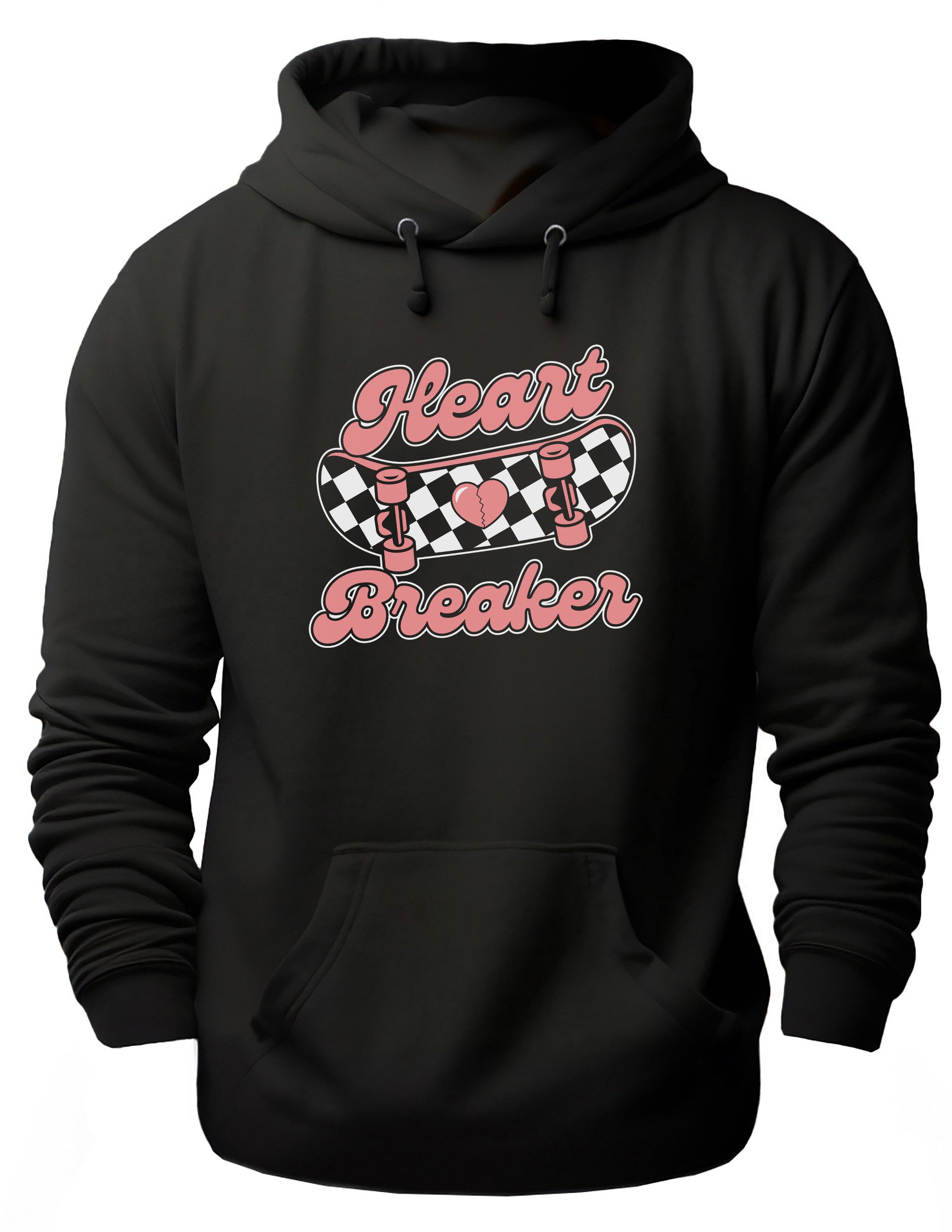 MyDesign24 Hoodie Damen Kapuzensweater - Heart Breaker Skater Skater Pullover i515