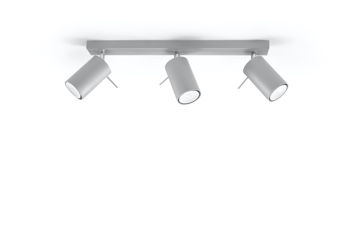 Licht-Erlebnisse Deckenstrahler ETNA, ohne Leuchtmittel, Deckenlampe Grau L:45cm Stahl Spot beweglich Wohnzimmer Flur