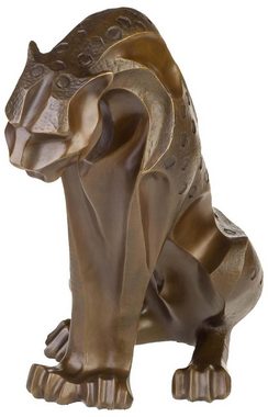 Aubaho Skulptur Bronzeskulptur Jaguar Panther Bronze Figur Bronzefigur Skulptur Antik-