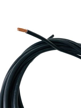 VaGo-Tools 2m Batteriekabel Aderleitung 6 mm² H07V-K Stromkabel Kabel schwarz Stromkabel
