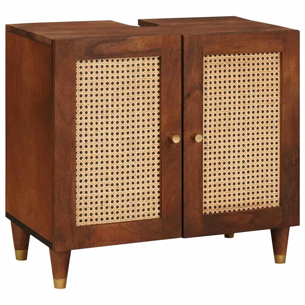 vidaXL Waschbeckenunterschrank Waschbeckenunterschrank Braun 62 x 33 x 58 cm Holzwerkstoff