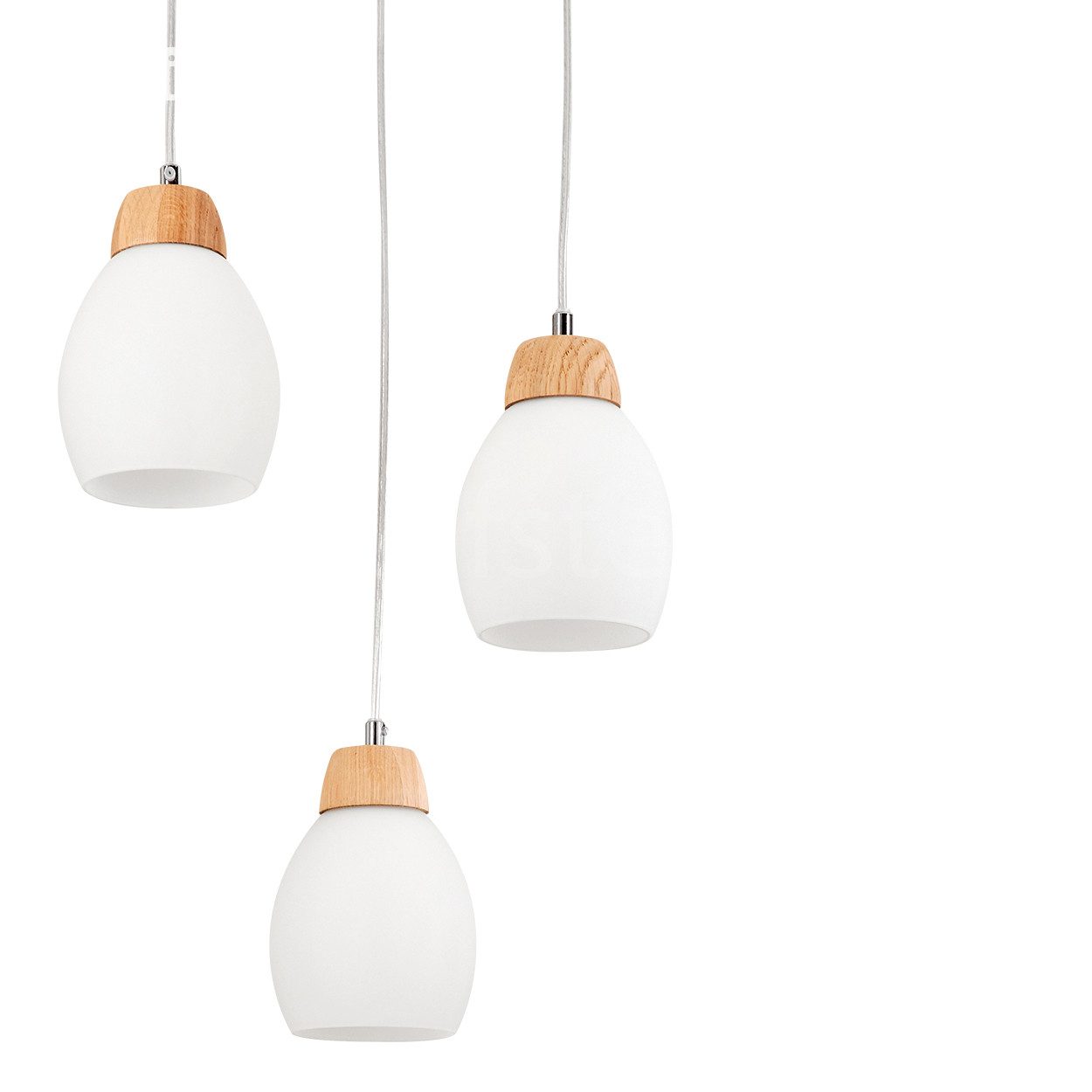 hofstein Hängeleuchte Hängelampe aus Holz/Glas in günstig online kaufen