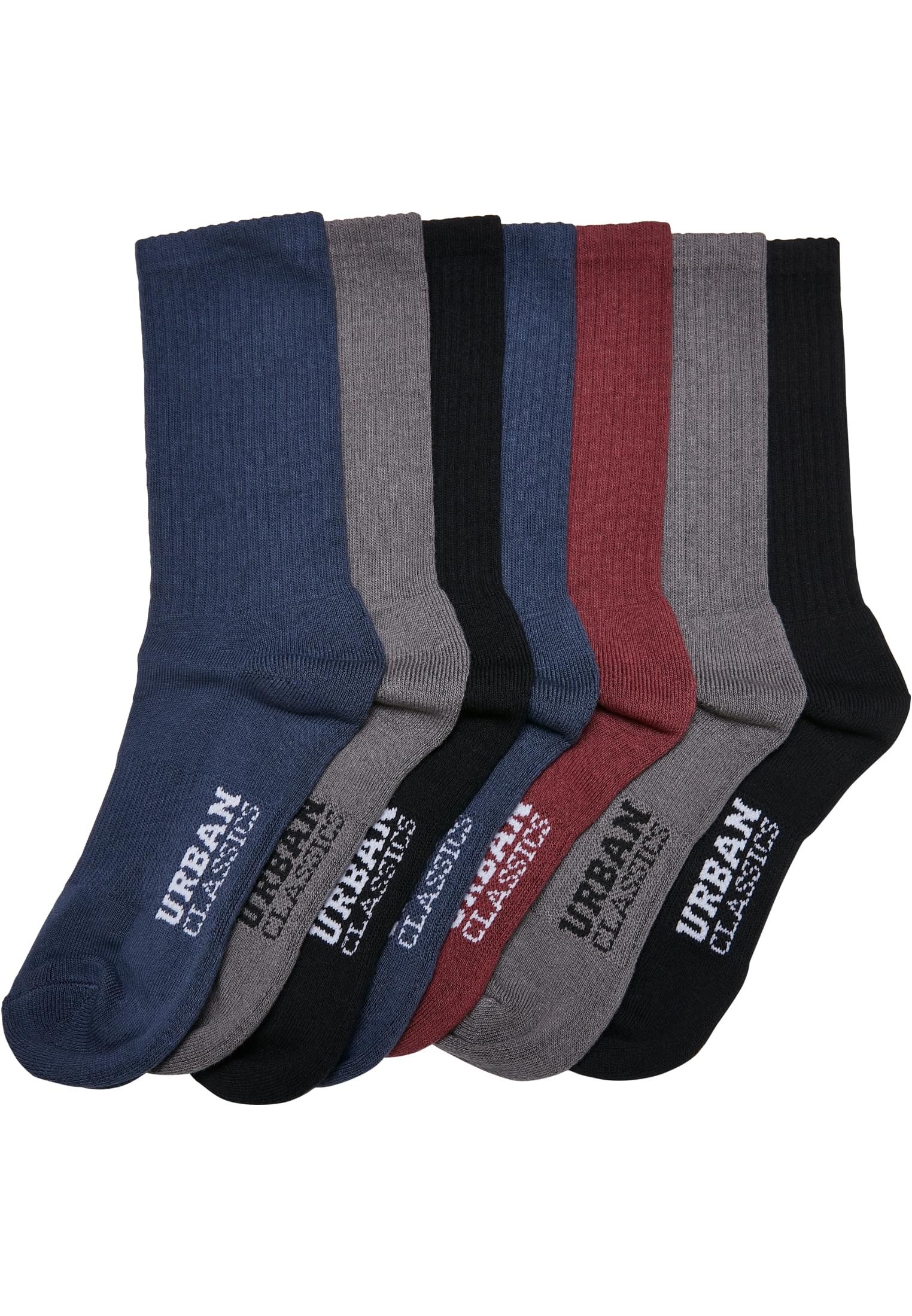 URBAN CLASSICS Sportsocken Urban Classics Herren Logo Sport Socks 7-Pack (7er-Pack) mit Logoschrifftzug