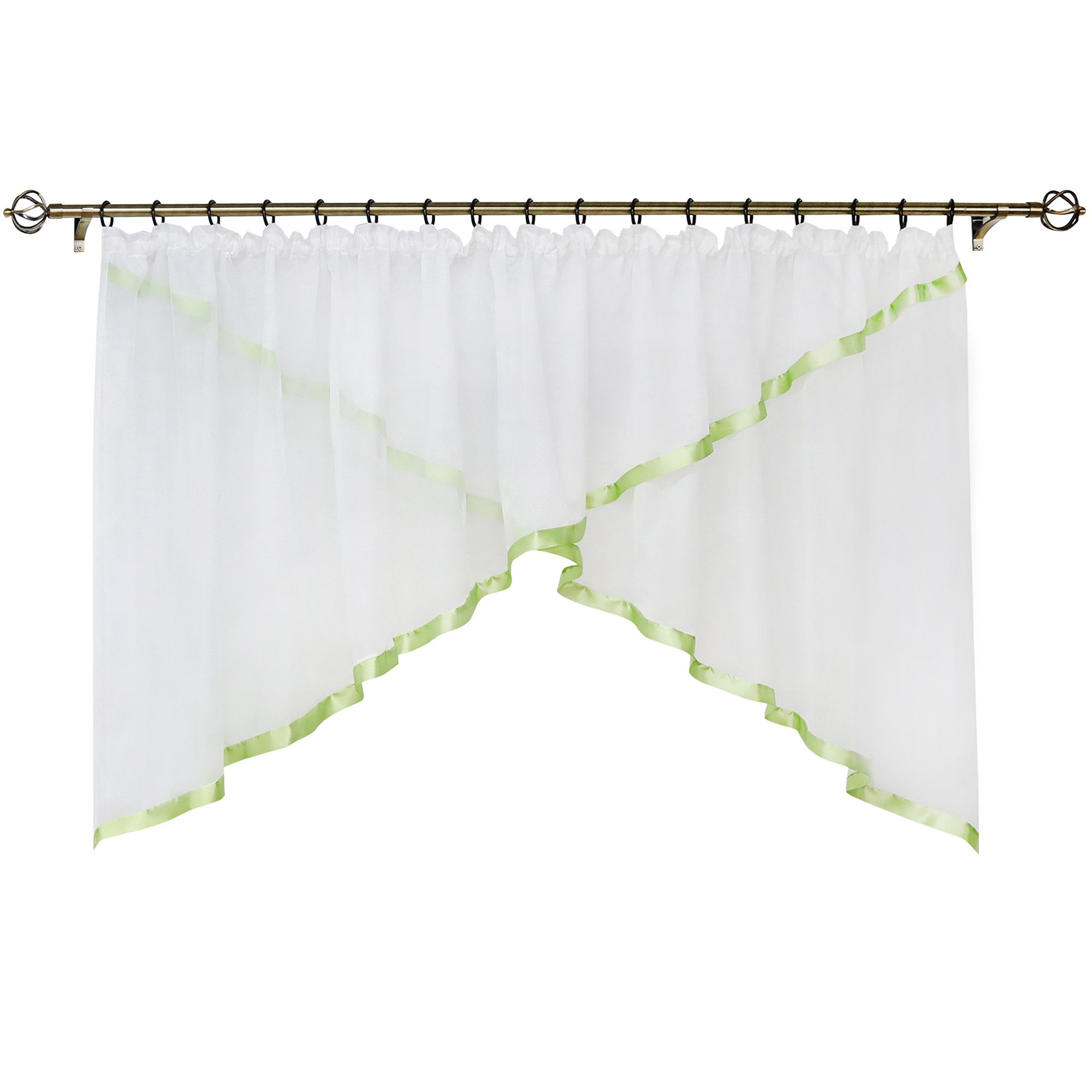 Joyswahl Scheibengardine (2 St), Kräuselband, Store, Küche Bistrogardinen, günstig online kaufen