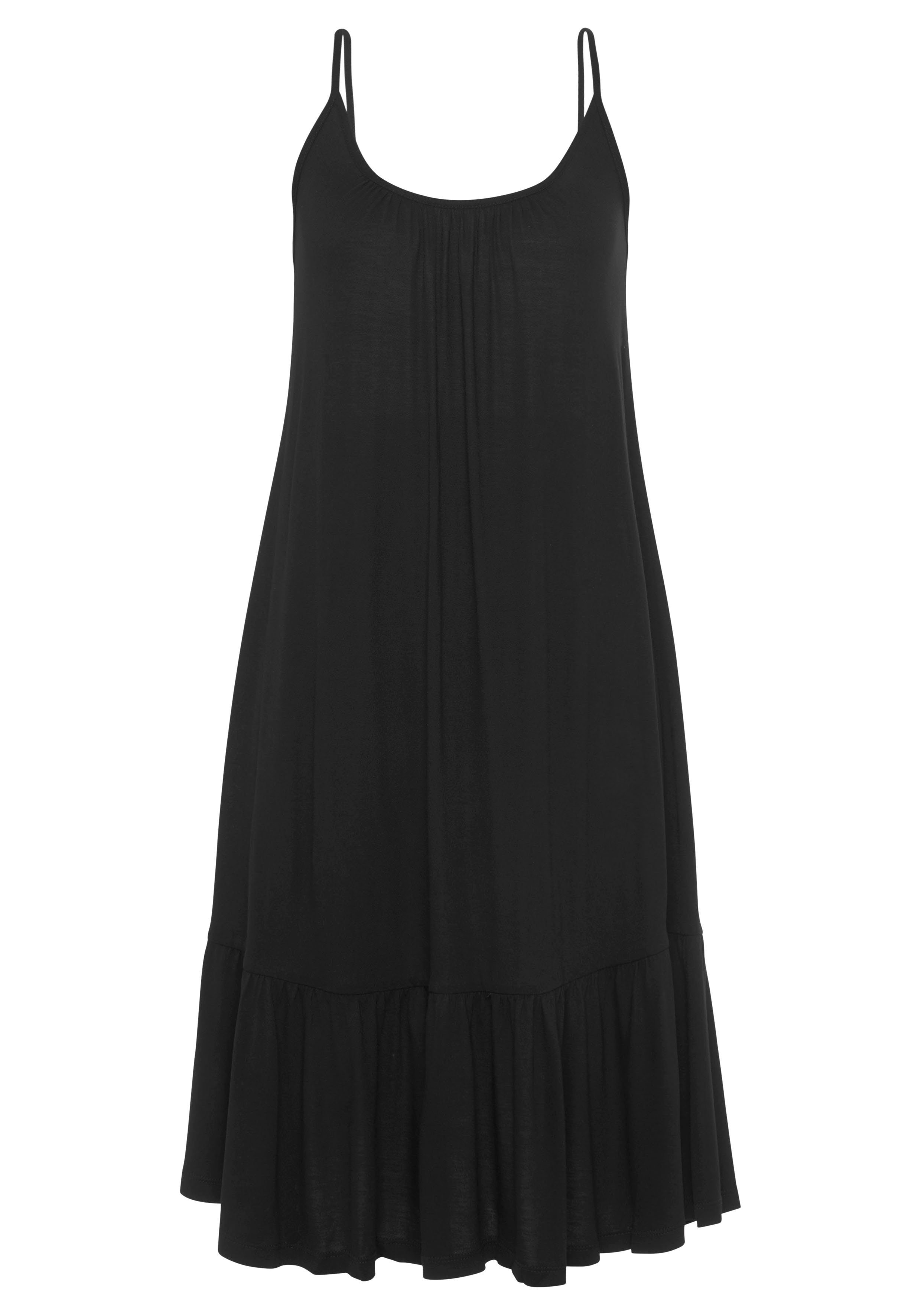 Vivance Jerseykleid mit Volant in lockerer günstig online kaufen
