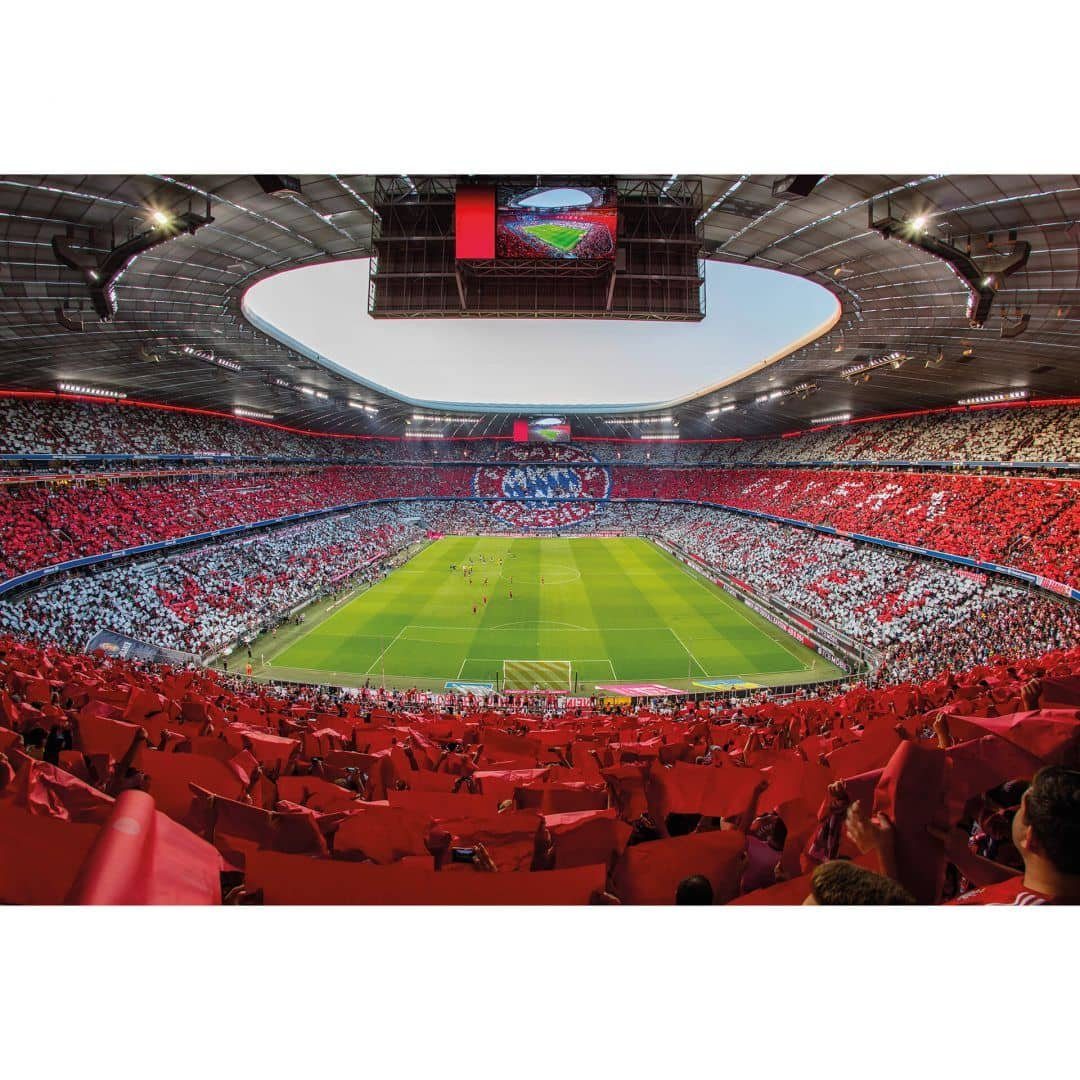 FC Bayern München Fototapete Große Fußball FC Bayern München Allianz Arena Vliestapete FCB, sportliche Wohnzimmer Tapete