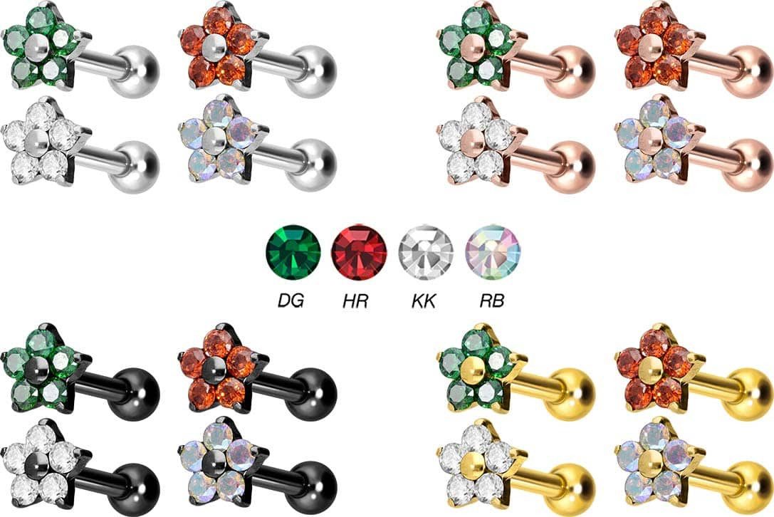 PIERCINGLINE Single-Ohrstecker Titan Ohrpiercing mit Innengewinde günstig online kaufen