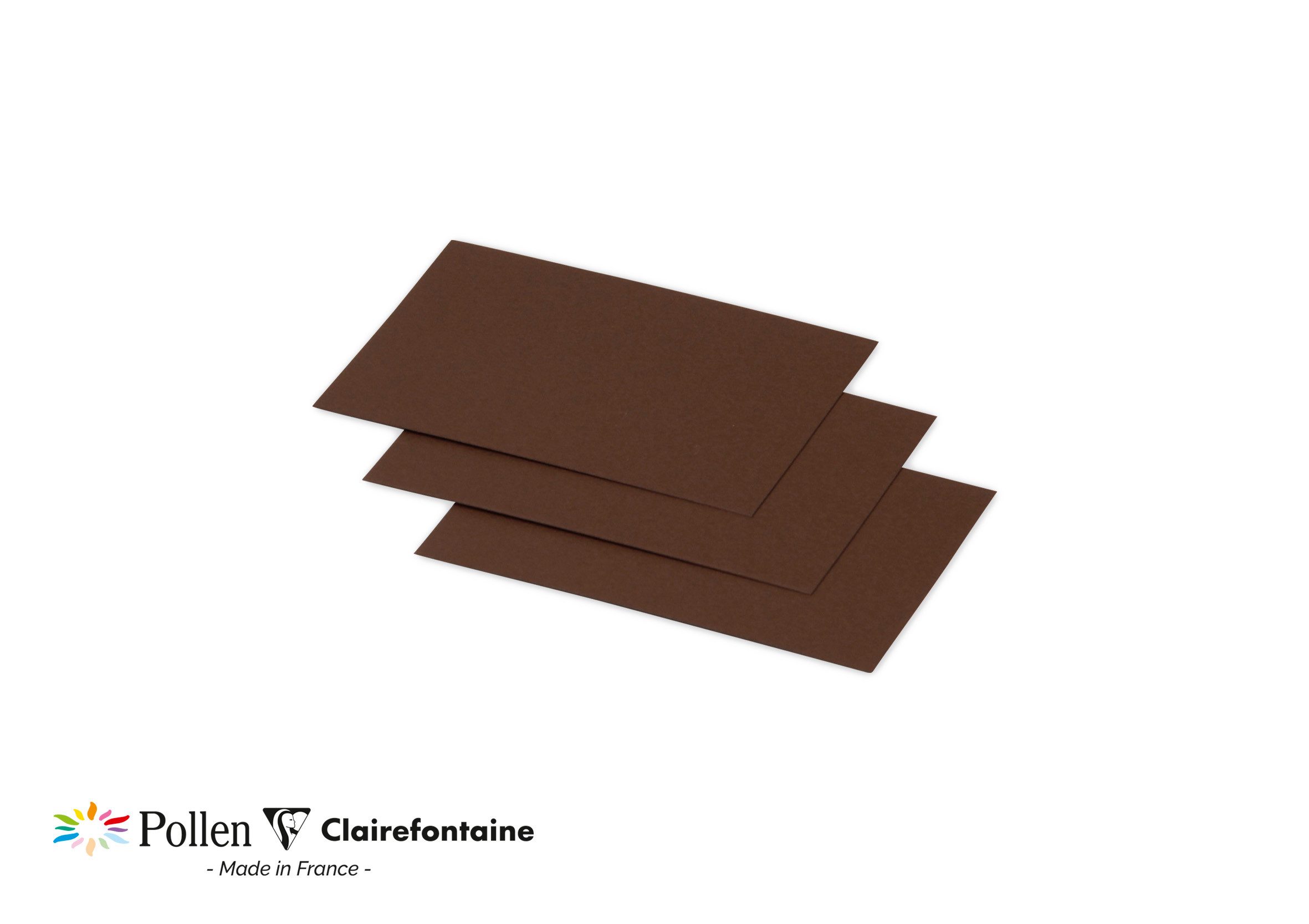 CLAIREFONTAINE Grußkarten Clairefontaine Karte Mini 70x95 Pollen schoko
