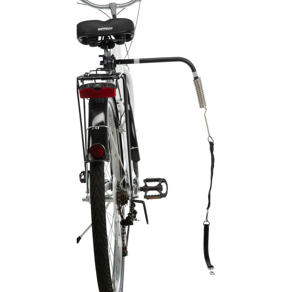 TRIXIE Fahrradhundeanhänger Biker-Set Fahrradhalterung für Hunde mit Abstandshalter und Federung -