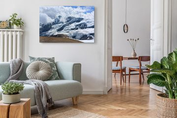 Sinus Art Leinwandbild 120x80cm Wandbild auf Leinwand Alpen Berge Gletscher Gebirge Österreic, (1 St)