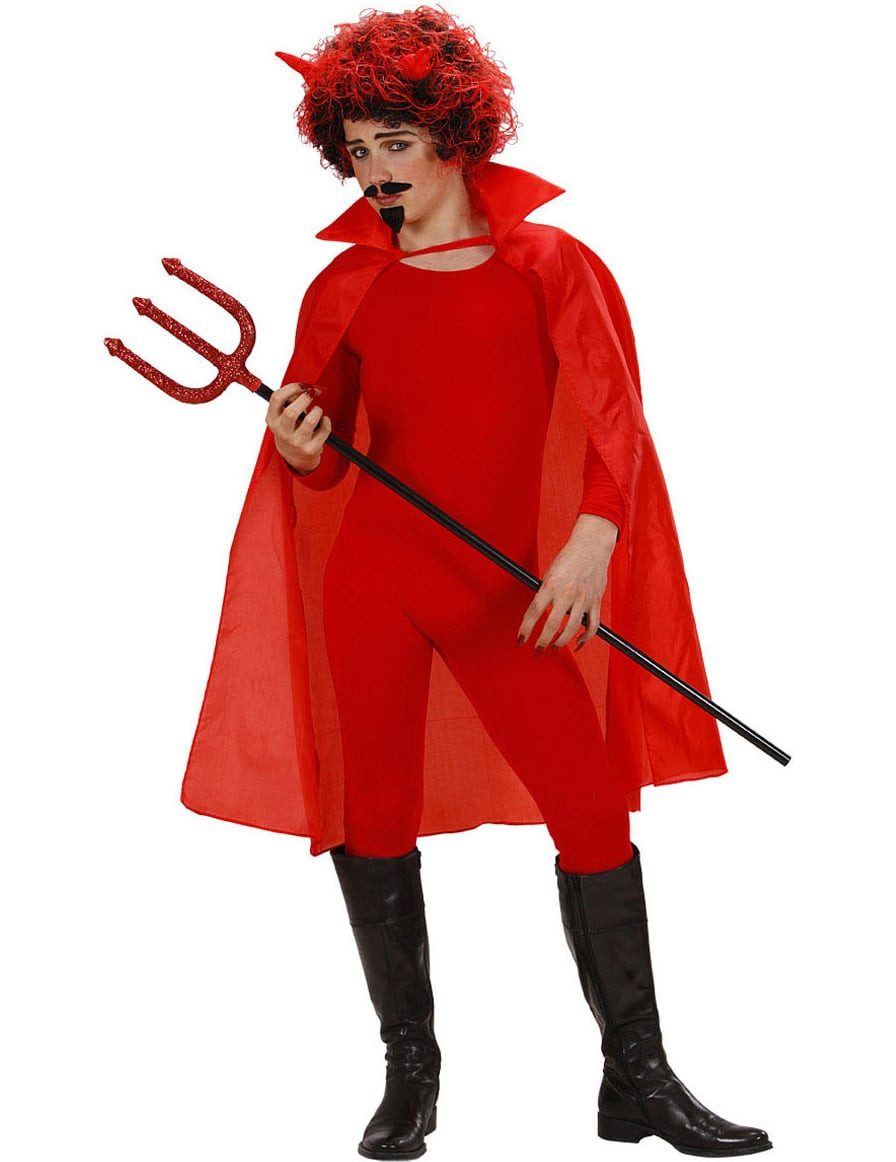 Widmann S.r.l. Kostüm Teufelscape mit Kragen Halloween-Umhang für Kinder rot 100cm