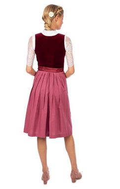 MarJo Trachtenkleid Midi Dirndl 2tlg. 65cm INKA rubinrot