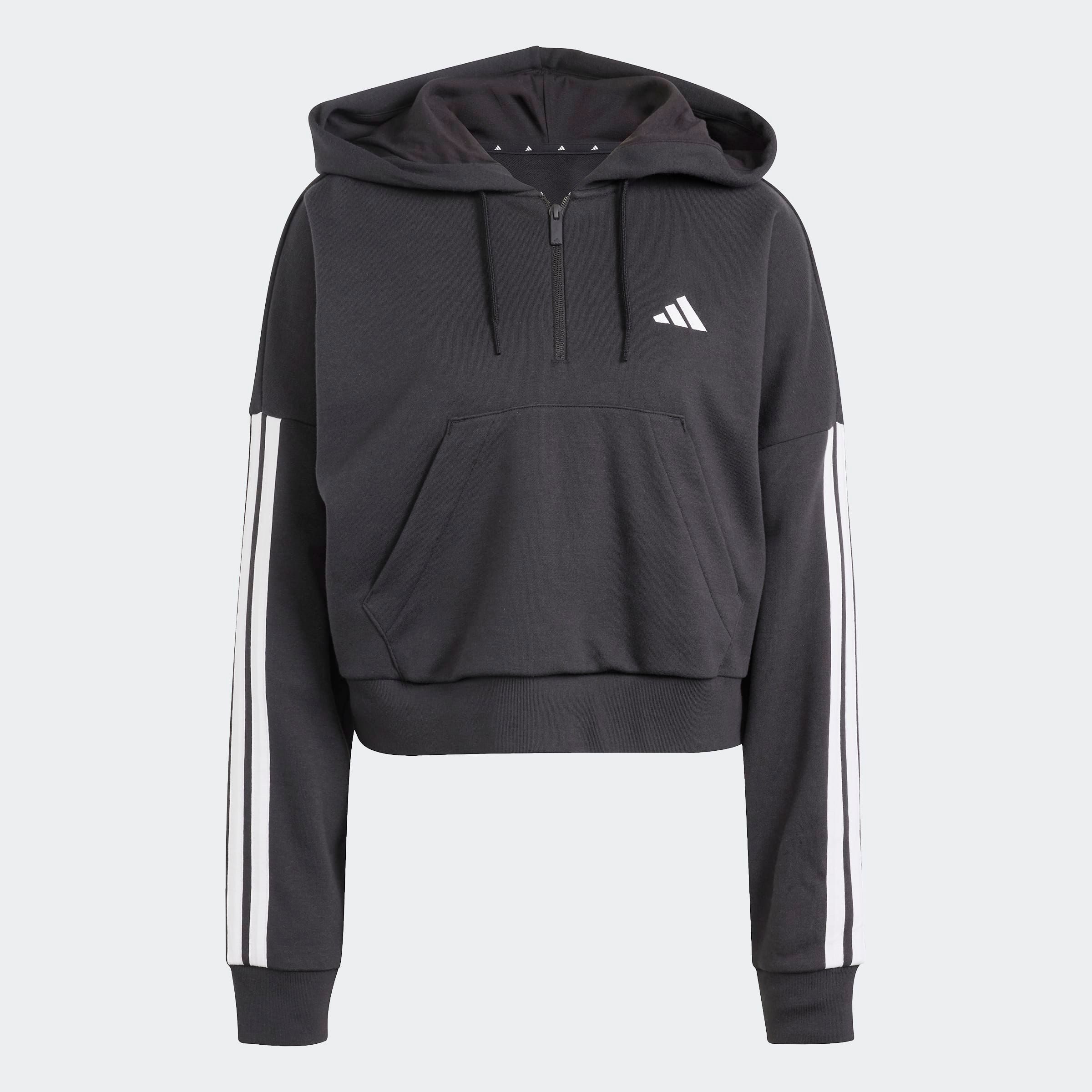 Kapuzensweatshirt ESSENTIALS 3-STREIFEN FRENCH TERRY QUARTER-ZIP HOODIE