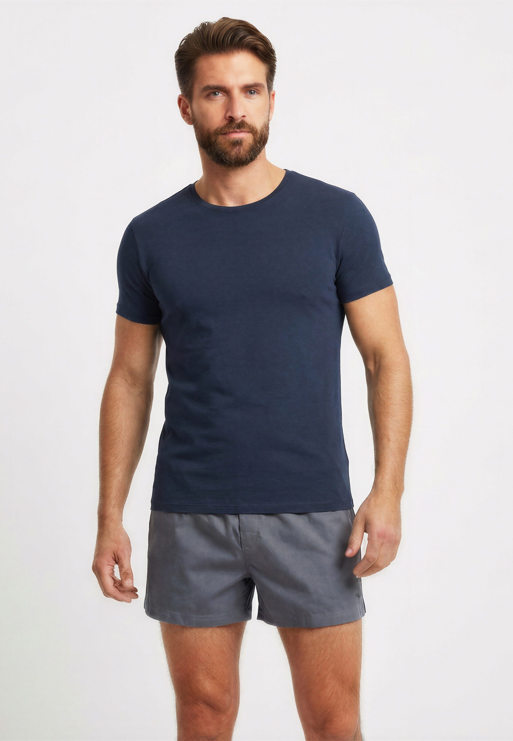 MUSTANG T-Shirt Basic Lounge Shirt Unterhemd Unterwäsche (Packung, 1-tlg) OEKO-TEX® zertifiziert - zeitloses Design - klassischer Basic-Look