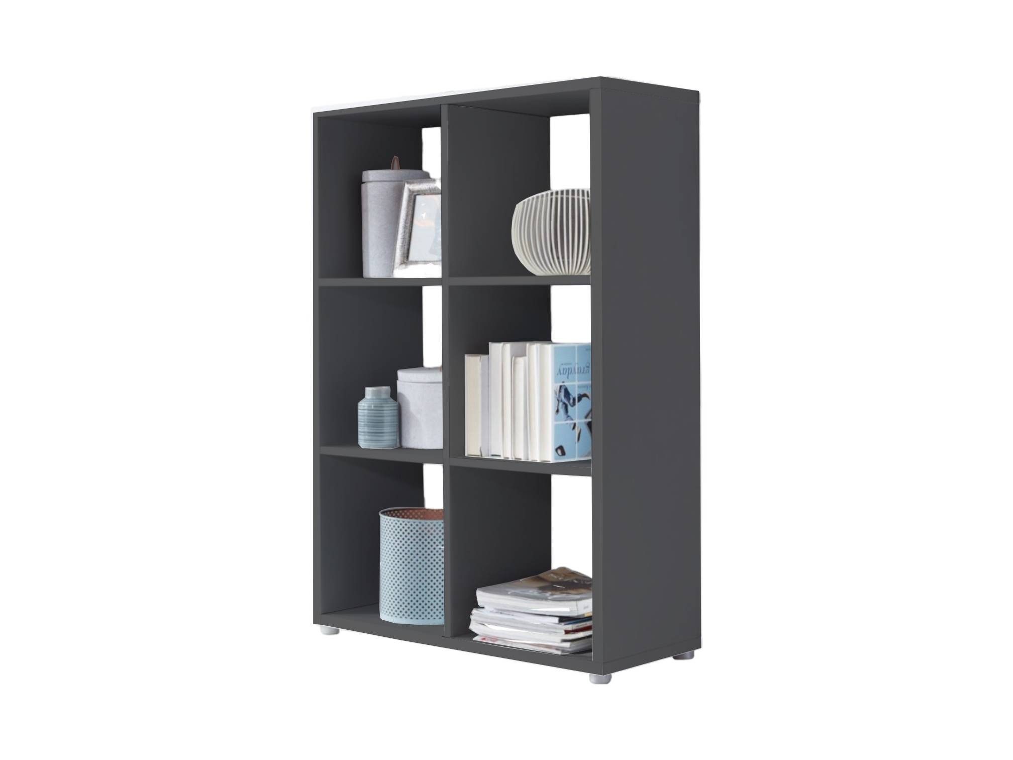 BMG Möbel Standregal NIZZA, Aktenregal, Würfelregal, Raumteiler mit 6 Fäche günstig online kaufen