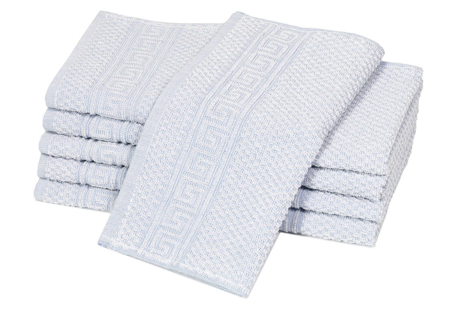 ZOLLNER Seiftuch, (10-St), 30 x 30 cm, 100% Baumwolle, vom Hotelwäschespezialisten, Grecbordüre. € 14,99