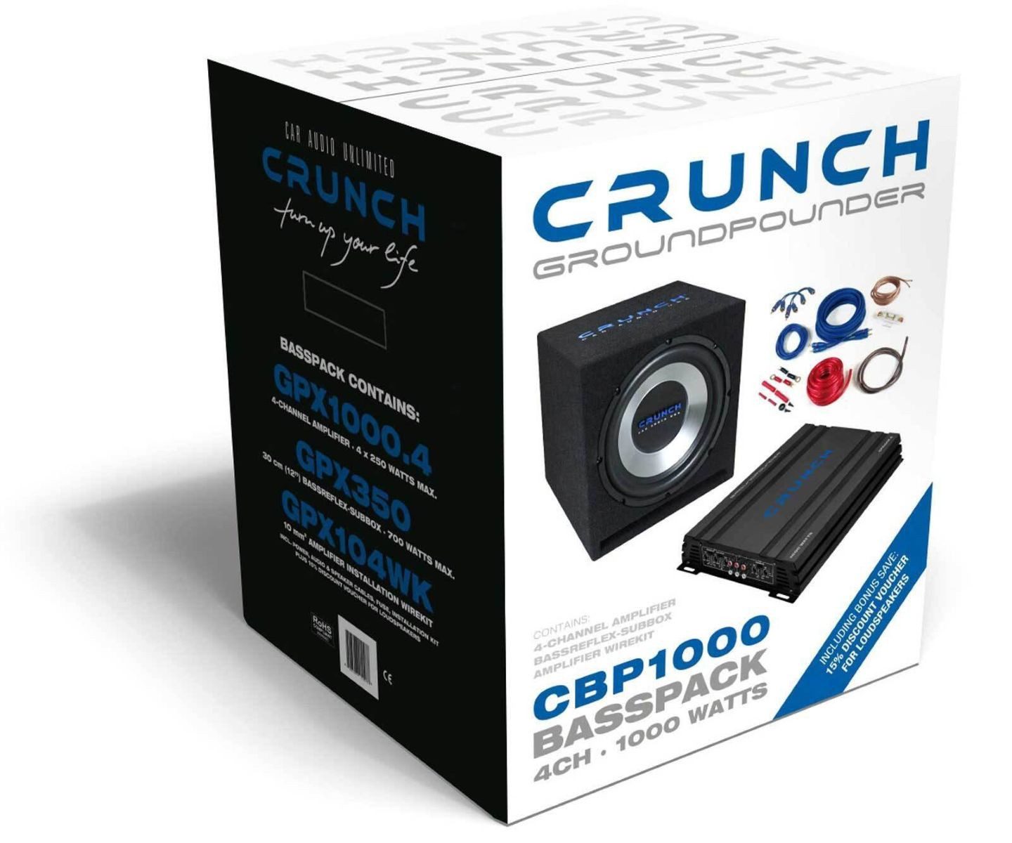 Crunch CBP 1000 Basspaket Endverstärker – Bild 2 von 2