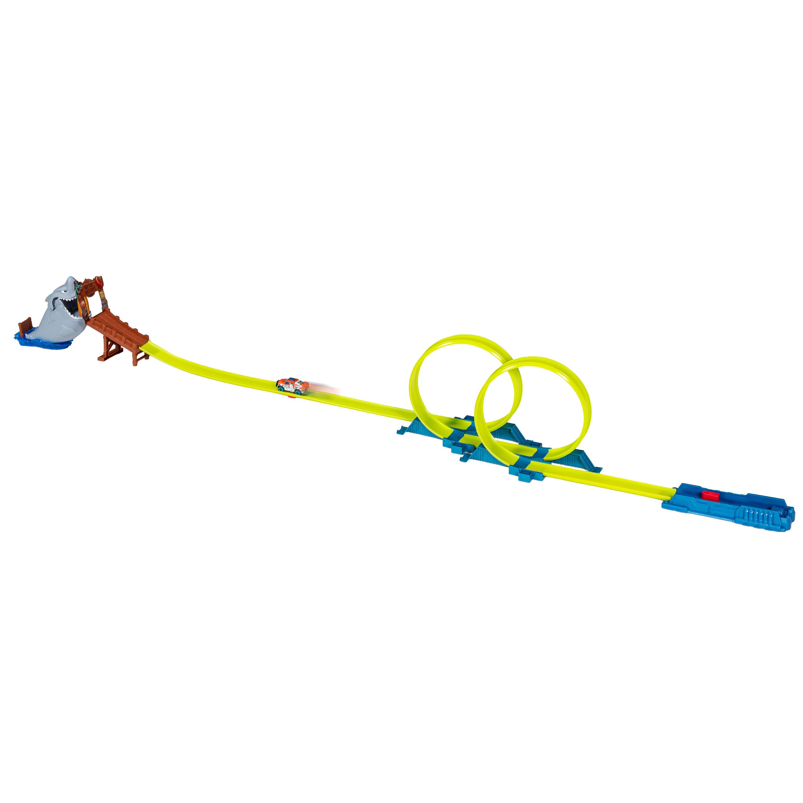 Playland Rennbahn-Auto Looping-Rennbahn – 17-teiliges Spielset mit Doppellooping, Игрушкиauto mit Rückziehmotor