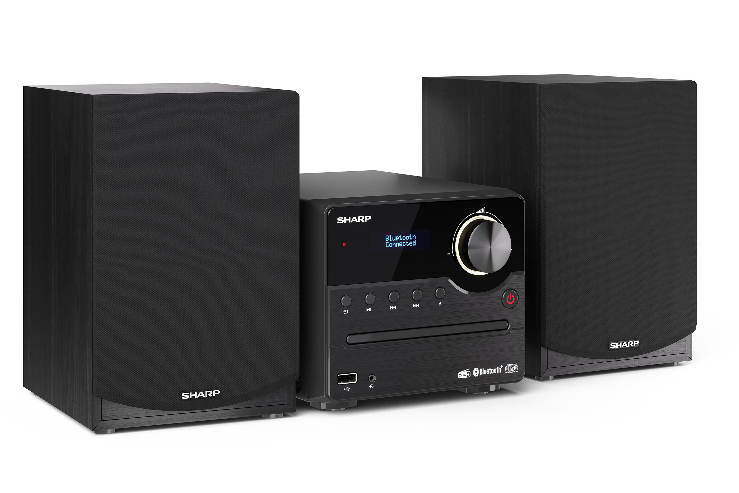 Sharp XL-B517D Stereoanlage (DAB+, UKW (FM), 45 W, Stereoanlage mit CD-Player, DAB+ Radio und Bluetooth)
