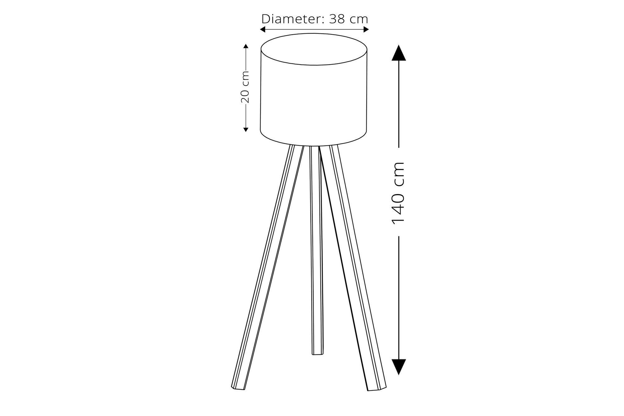 Opviq Stehlampe,Beige, Stehlampen, 20 x 38 cm, Leuchtmittel austauschbar, ohne Leuchtmittel, Robust & Langlebig