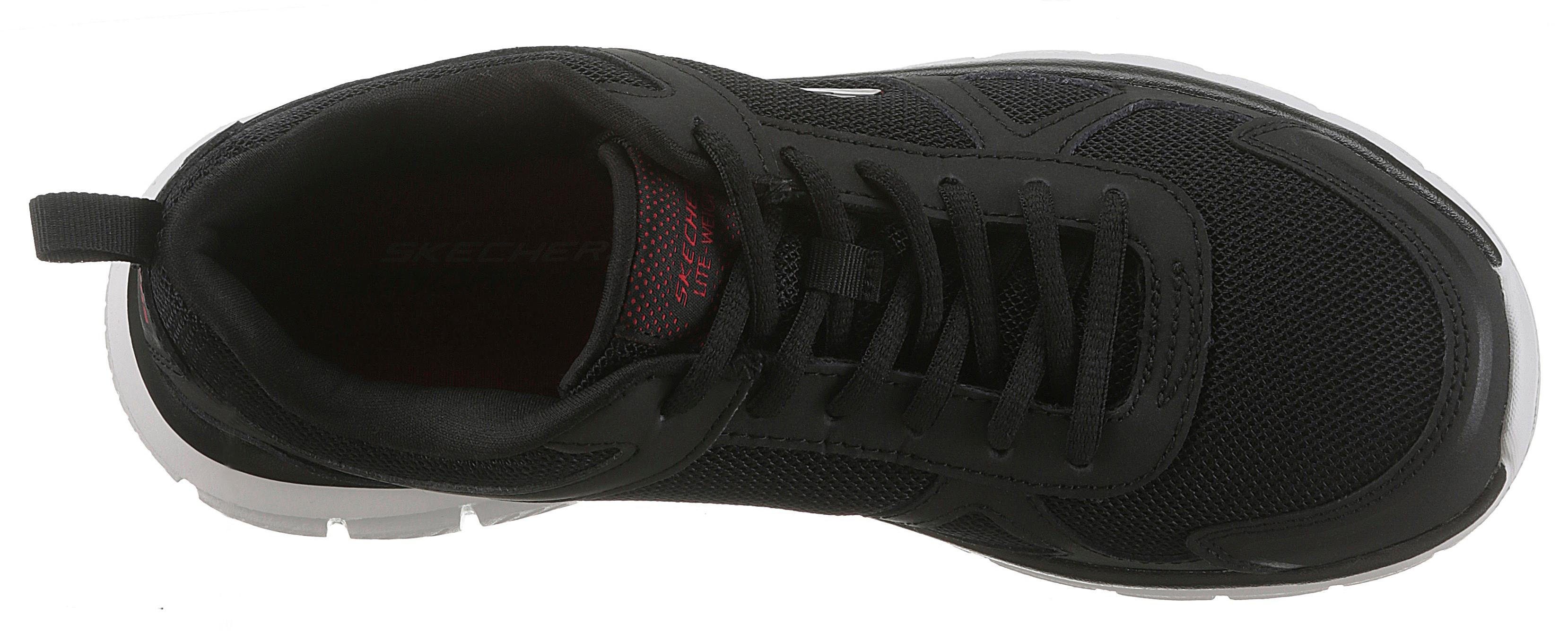 Memory Sneaker schwarz-rot Skechers Track-Scloric Foam mit Skechers
