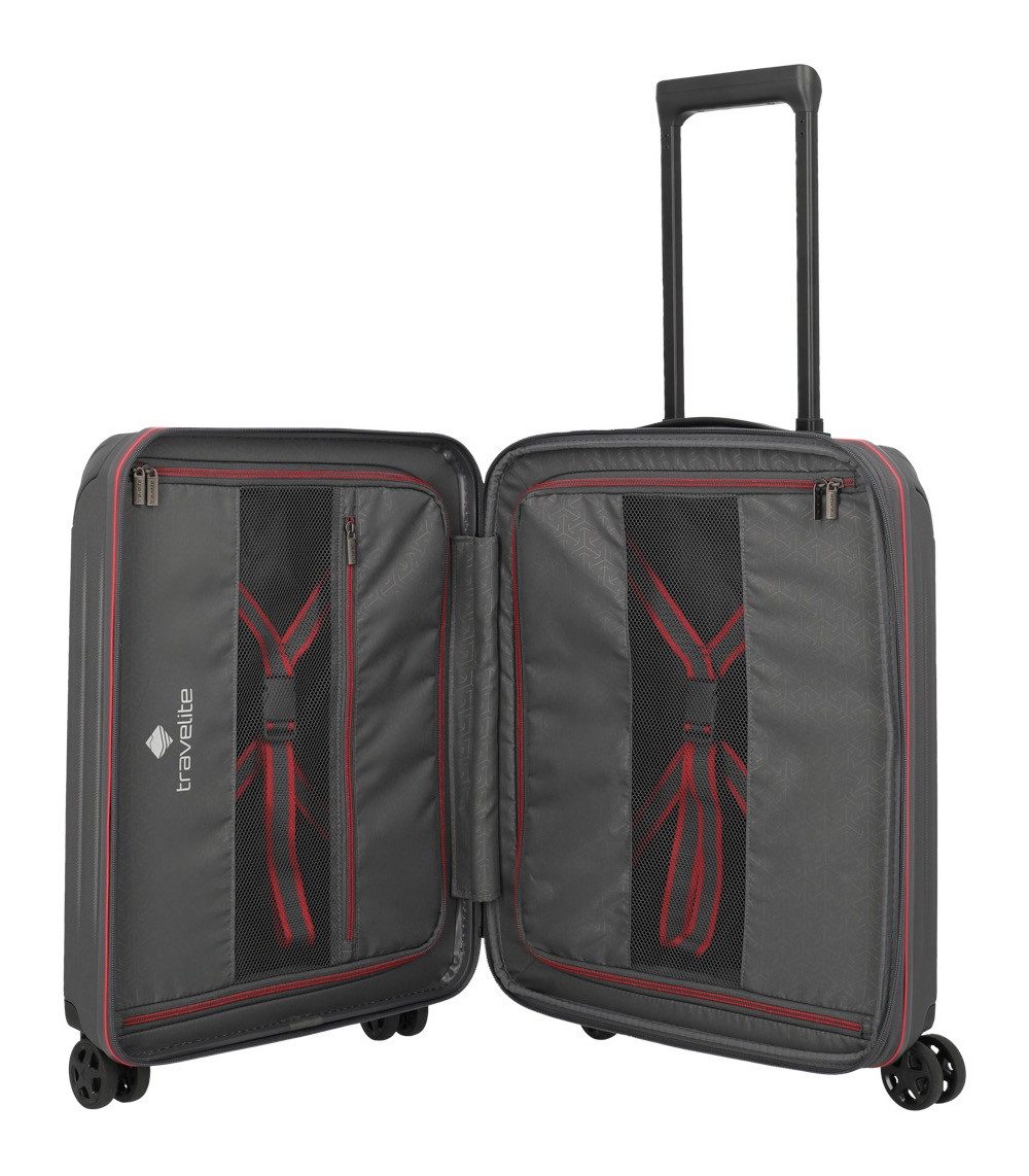 travelite Hartschalen-Trolley DYNAMIIC Reisekoffer Hartschale, 4 Rollen, ABS-Hartschale und Volumenerweiterung
