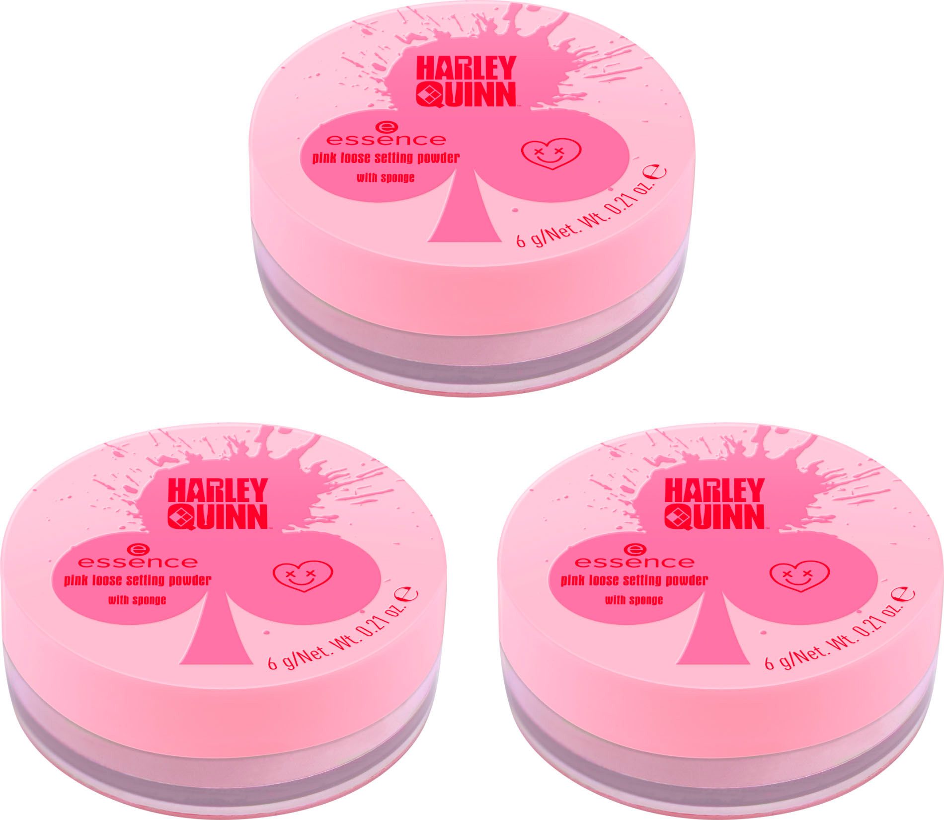 Essence Пудра Harley Quinn pink loose setting powder, 3-tlg.