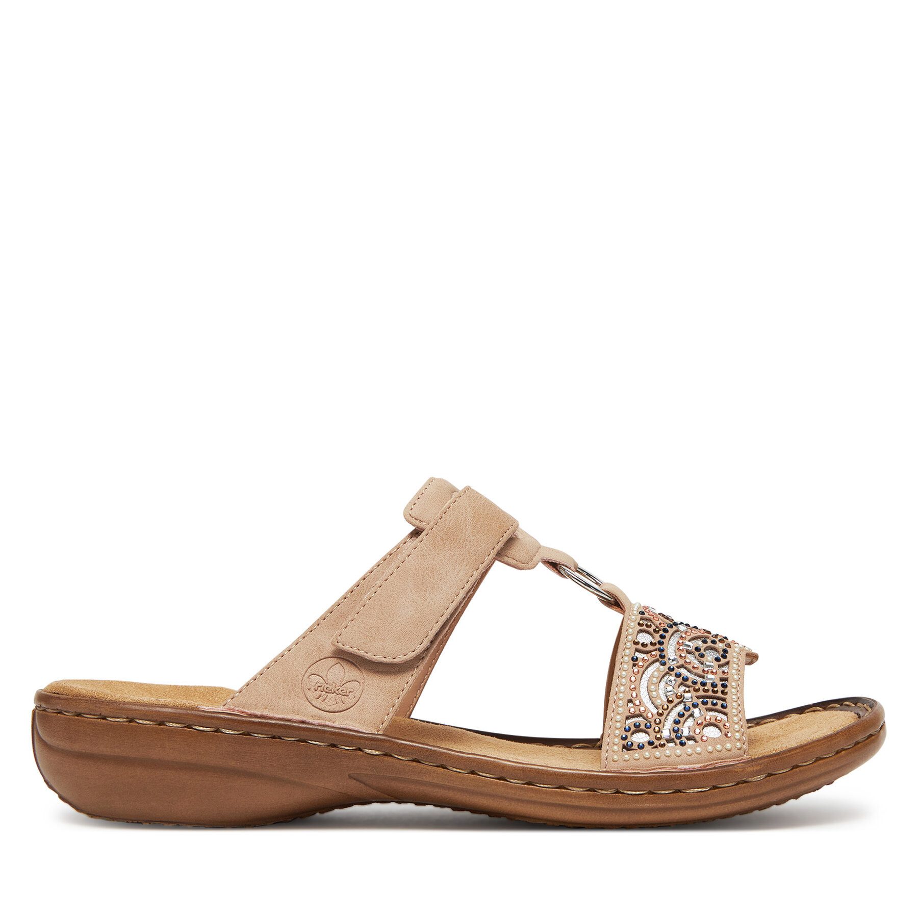 Rieker Rieker Damen-Flip-Flops Beige 608K2-31 Badepantolette